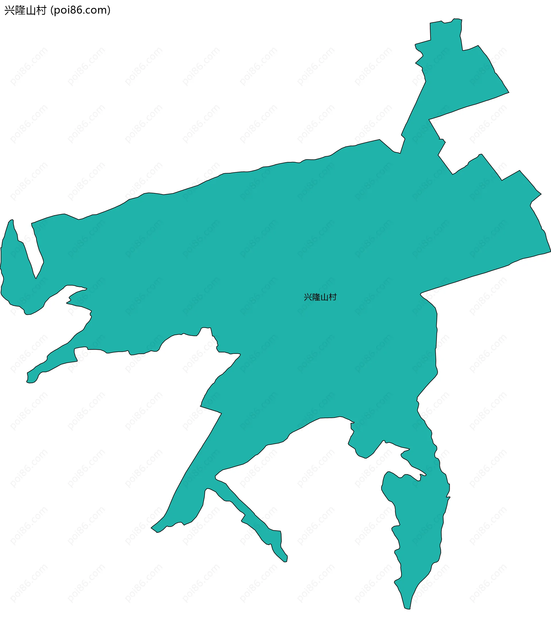 兴隆山村边界地图