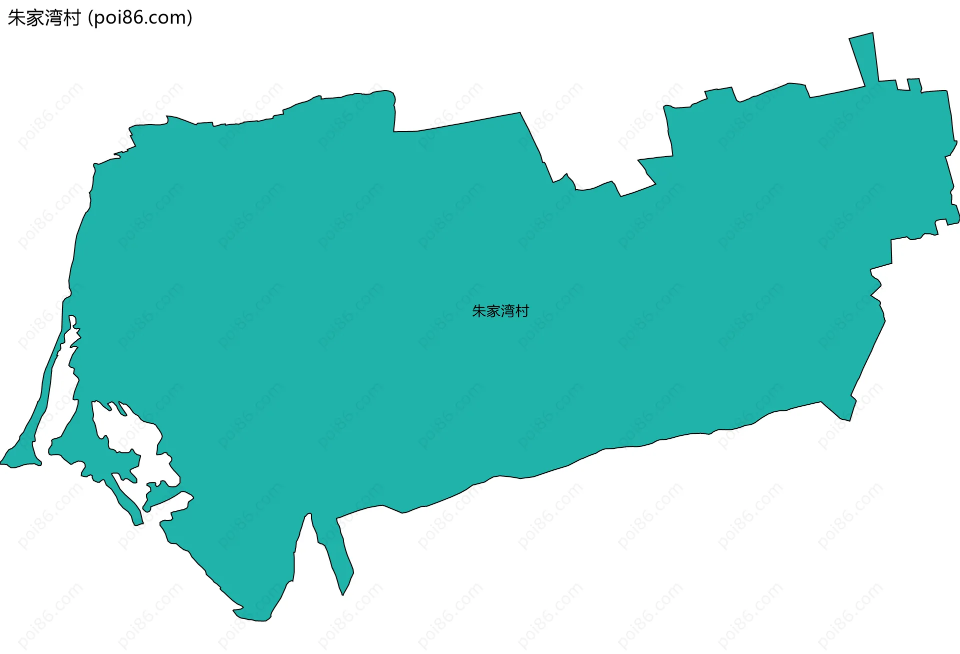 朱家湾村边界地图