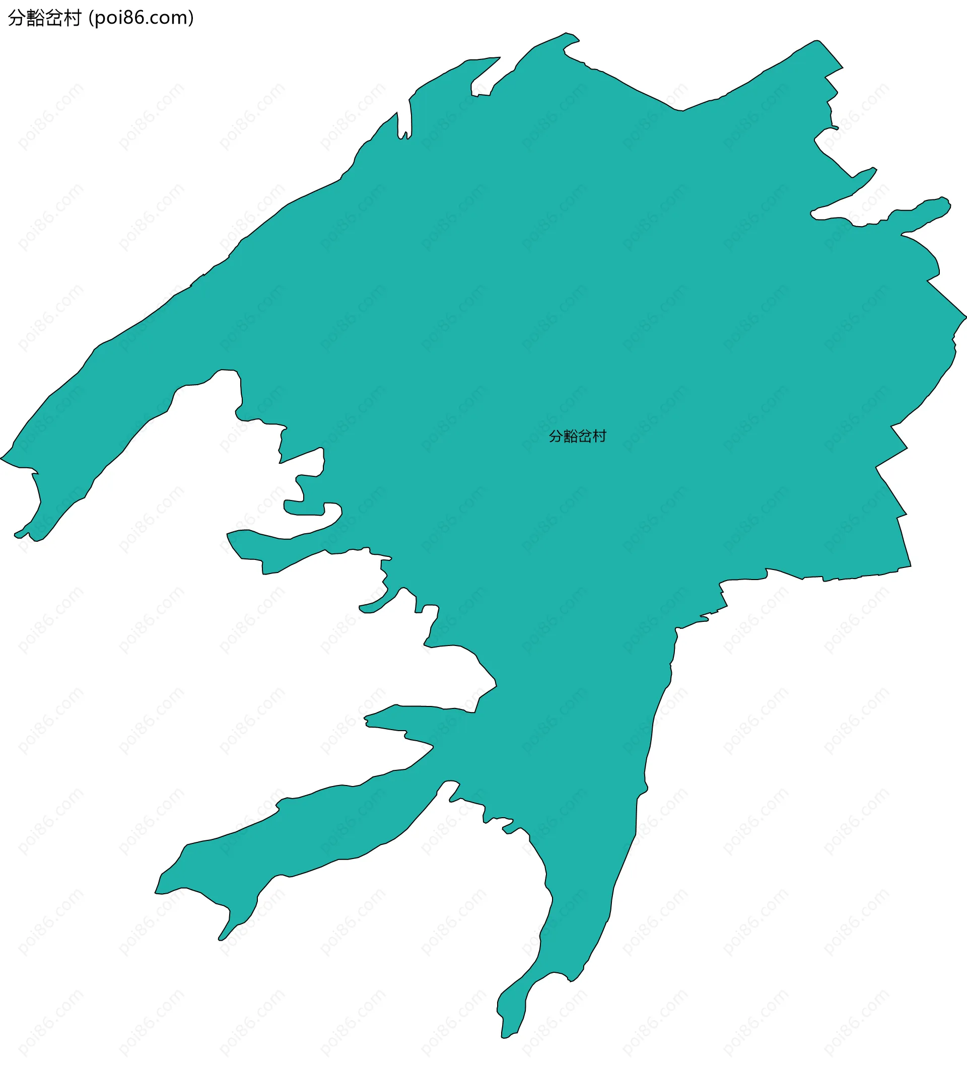 分豁岔村边界地图