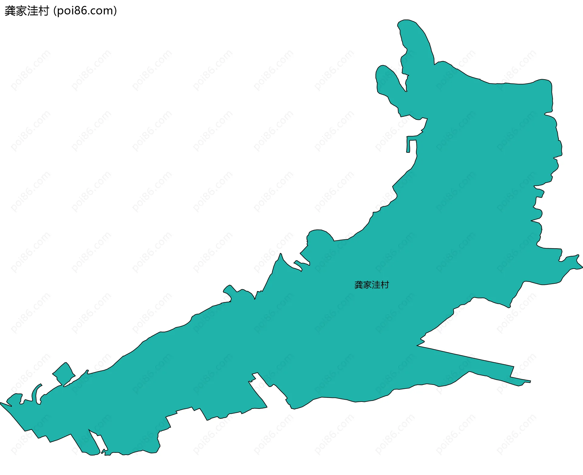 龚家洼村边界地图