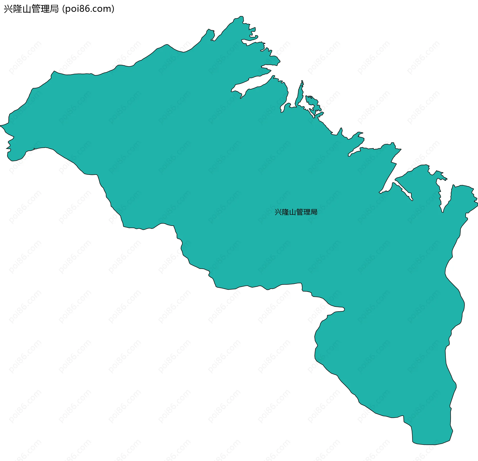 兴隆山管理局边界地图