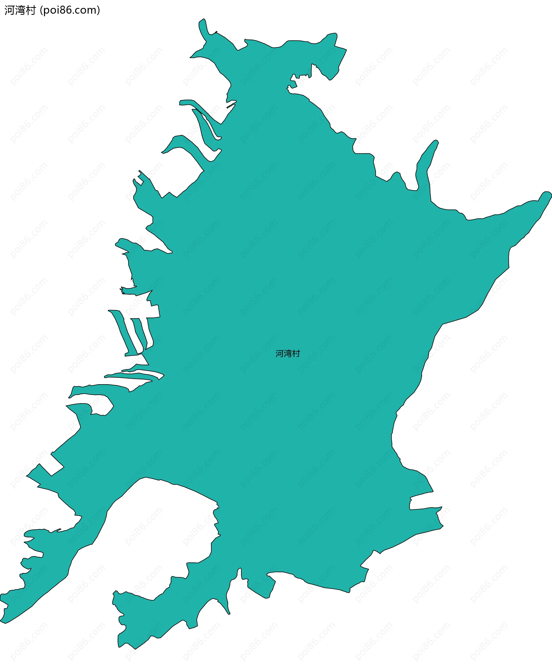 河湾村边界地图