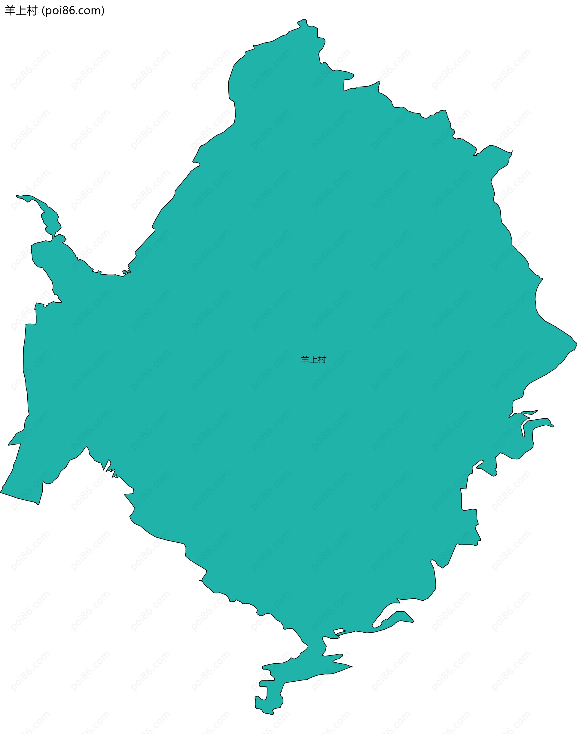 羊上村边界地图