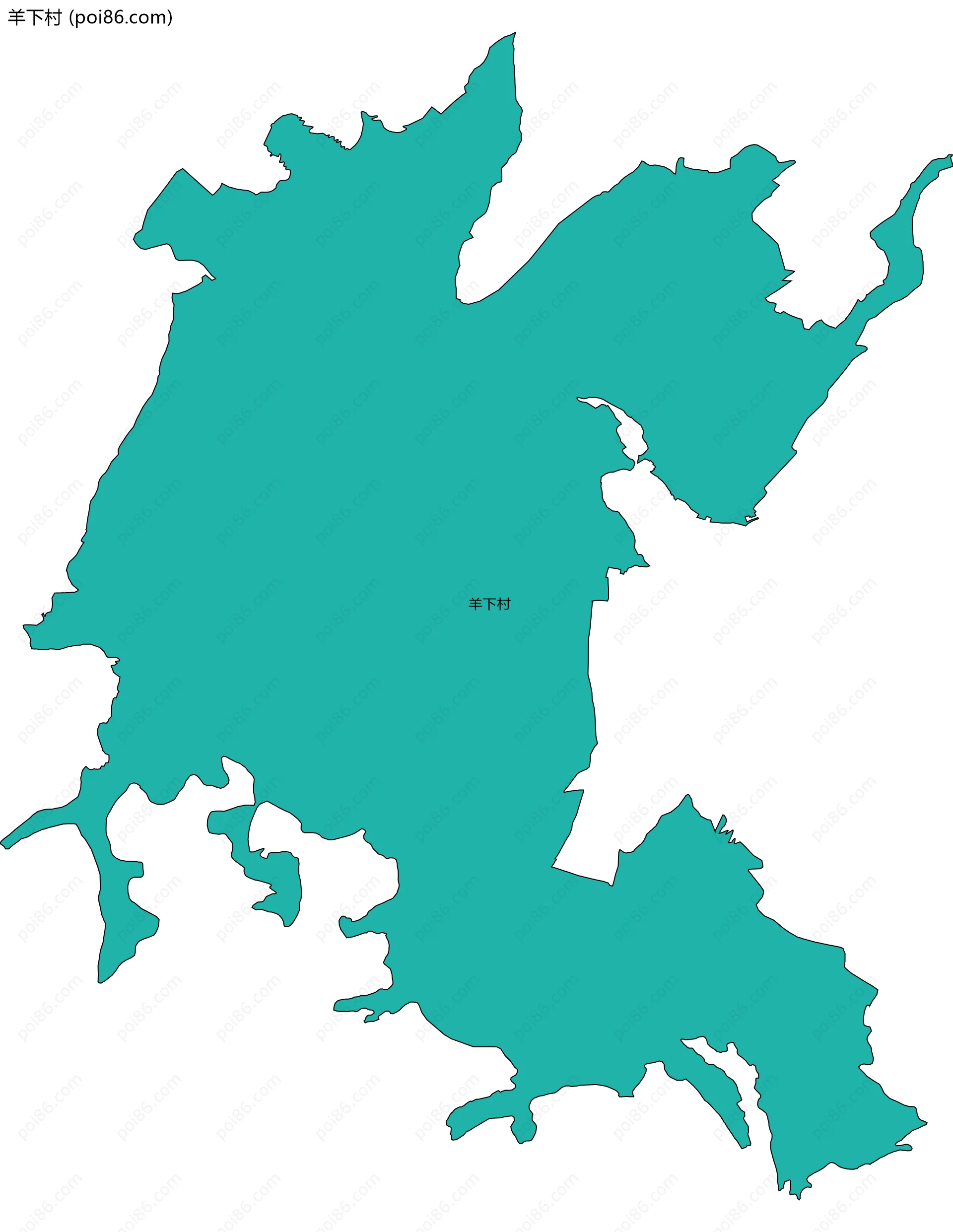 羊下村边界地图