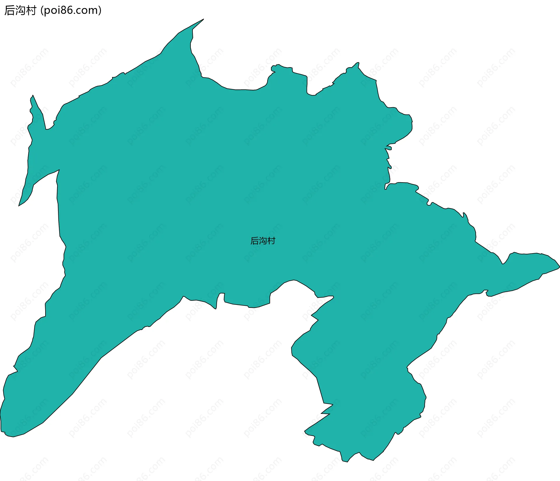 后沟村边界地图