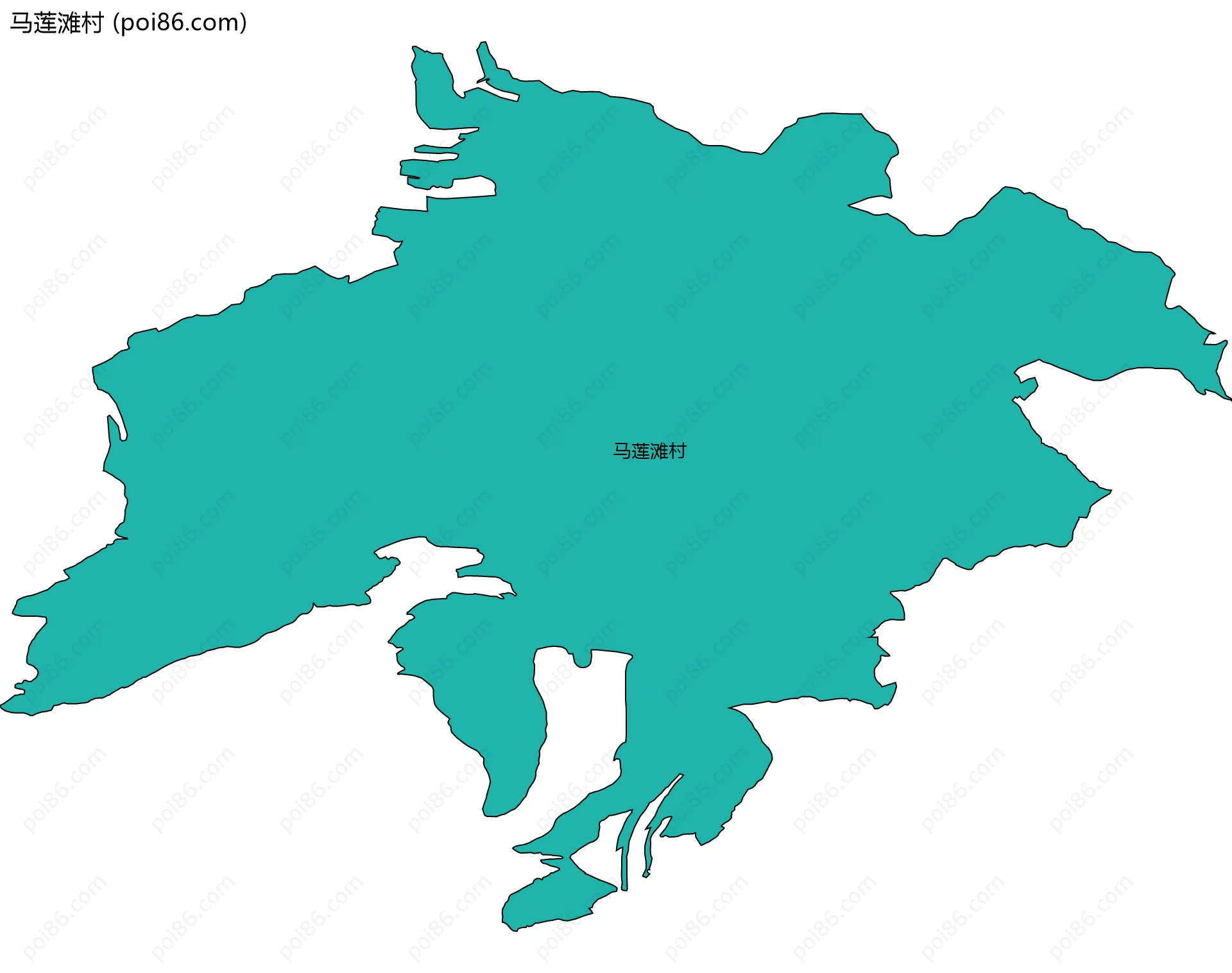 马莲滩村边界地图