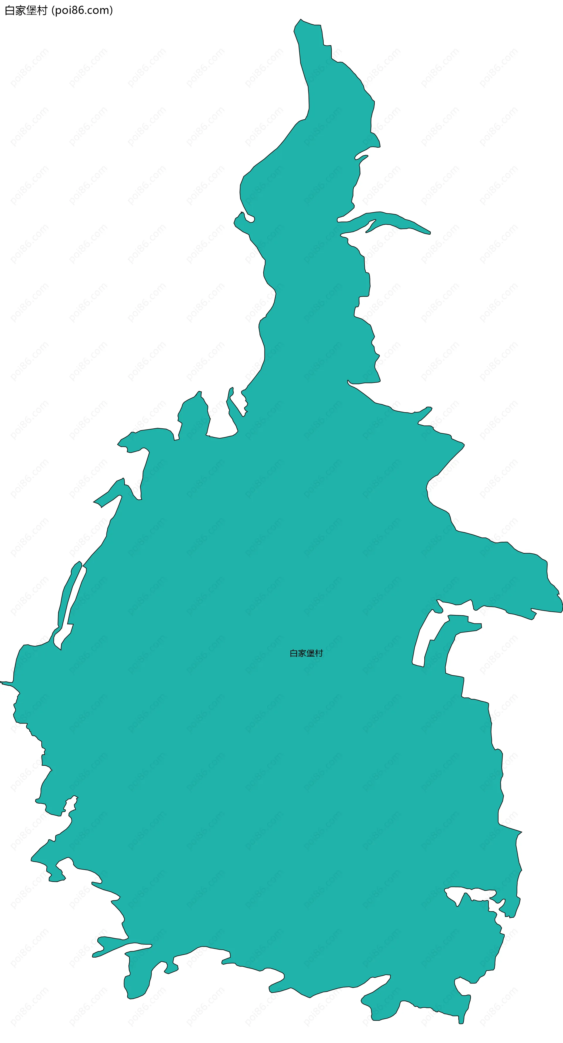 白家堡村边界地图