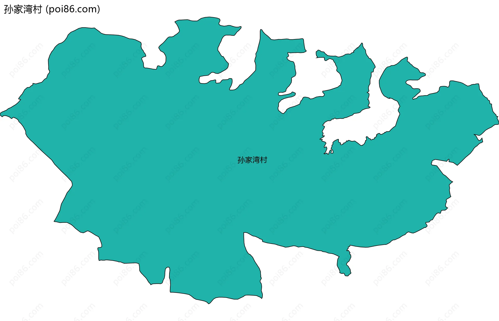 孙家湾村边界地图