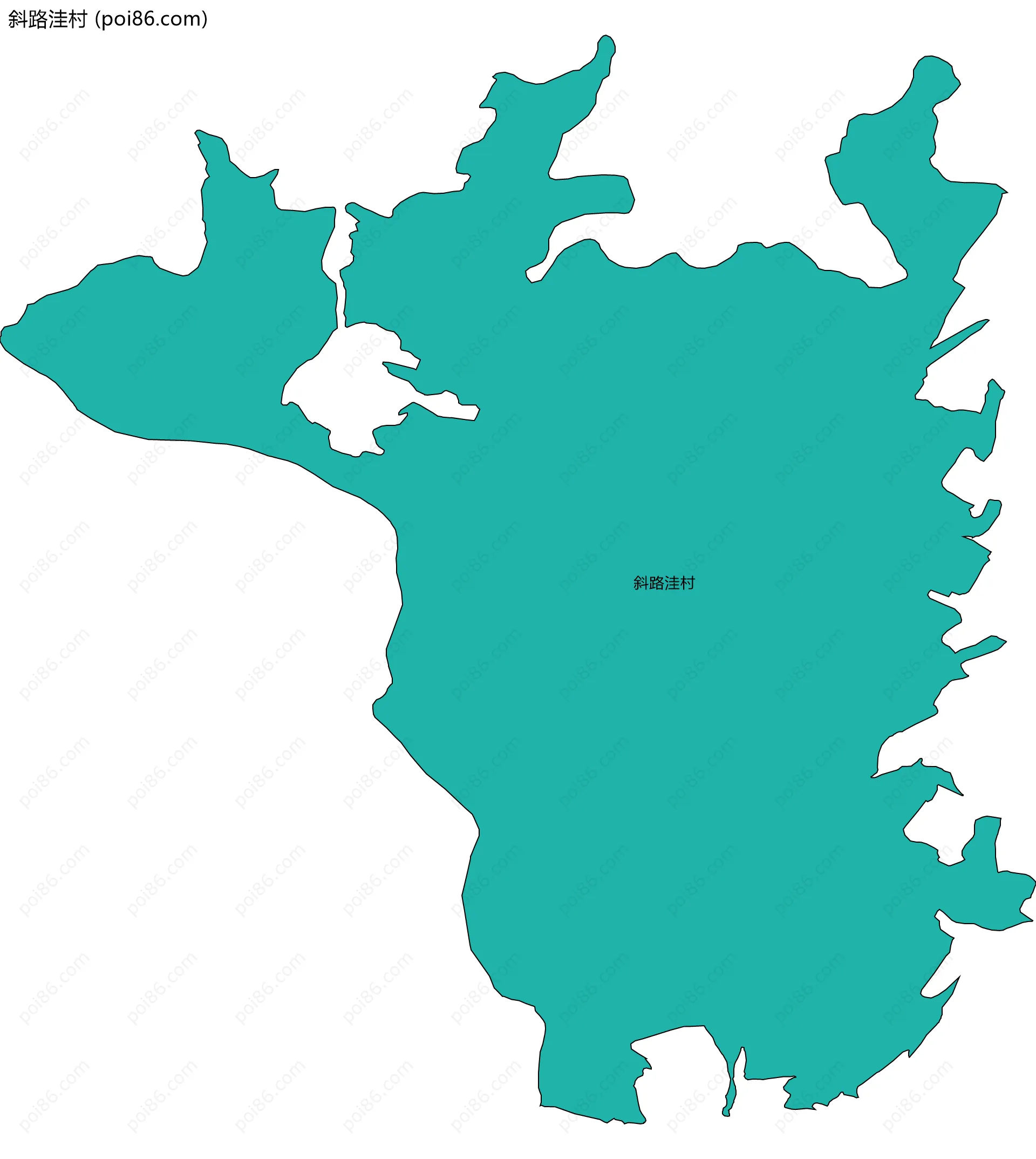 斜路洼村边界地图