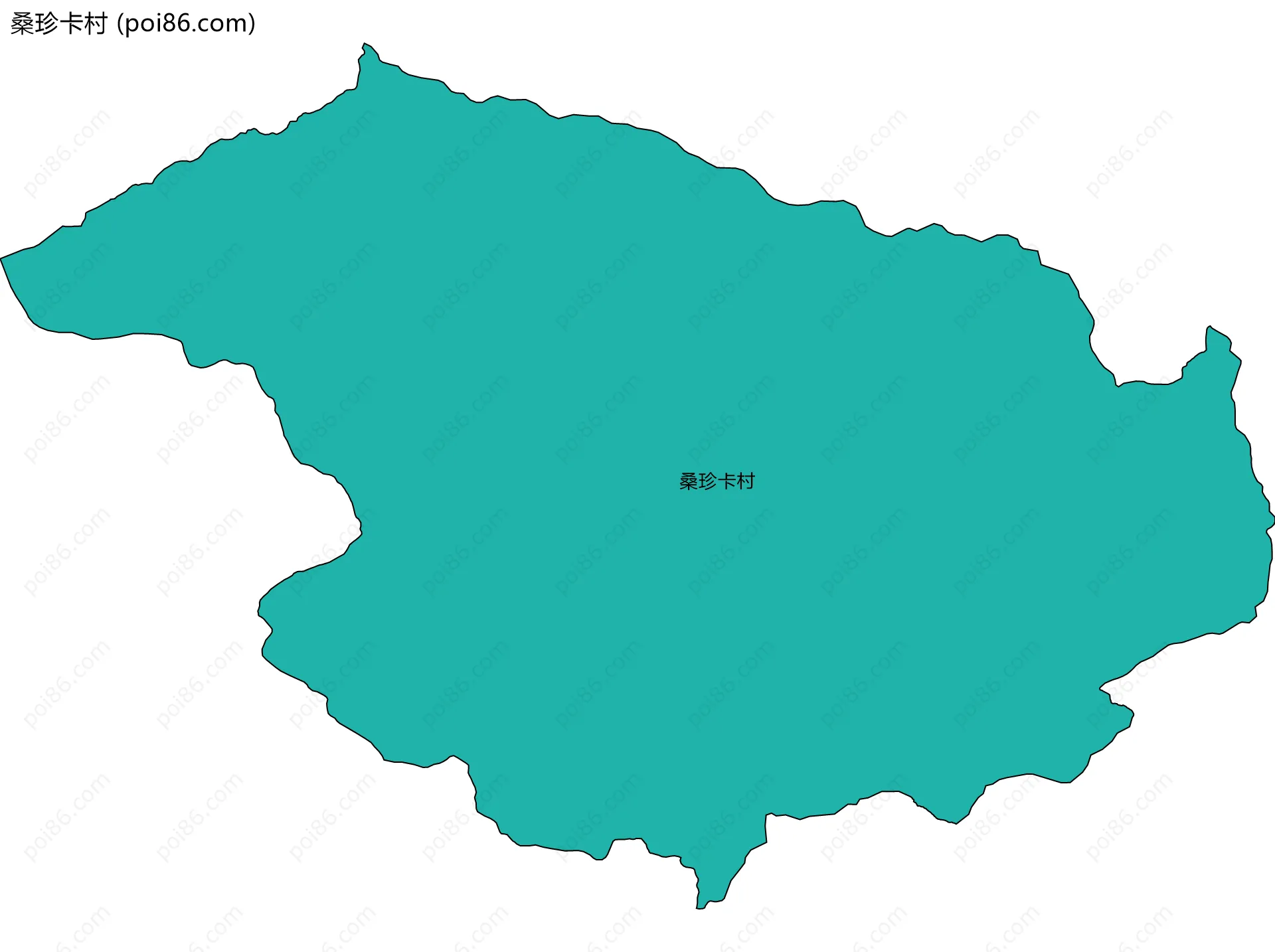 桑珍卡村边界地图