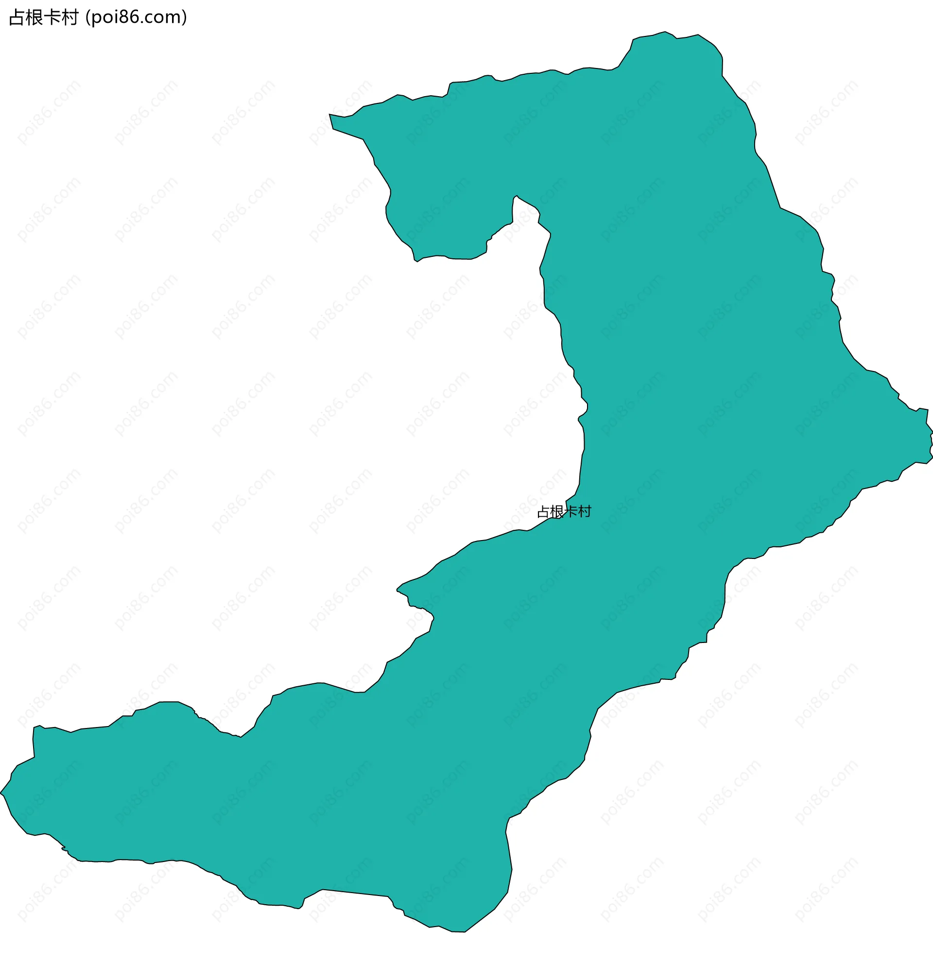 占根卡村边界地图