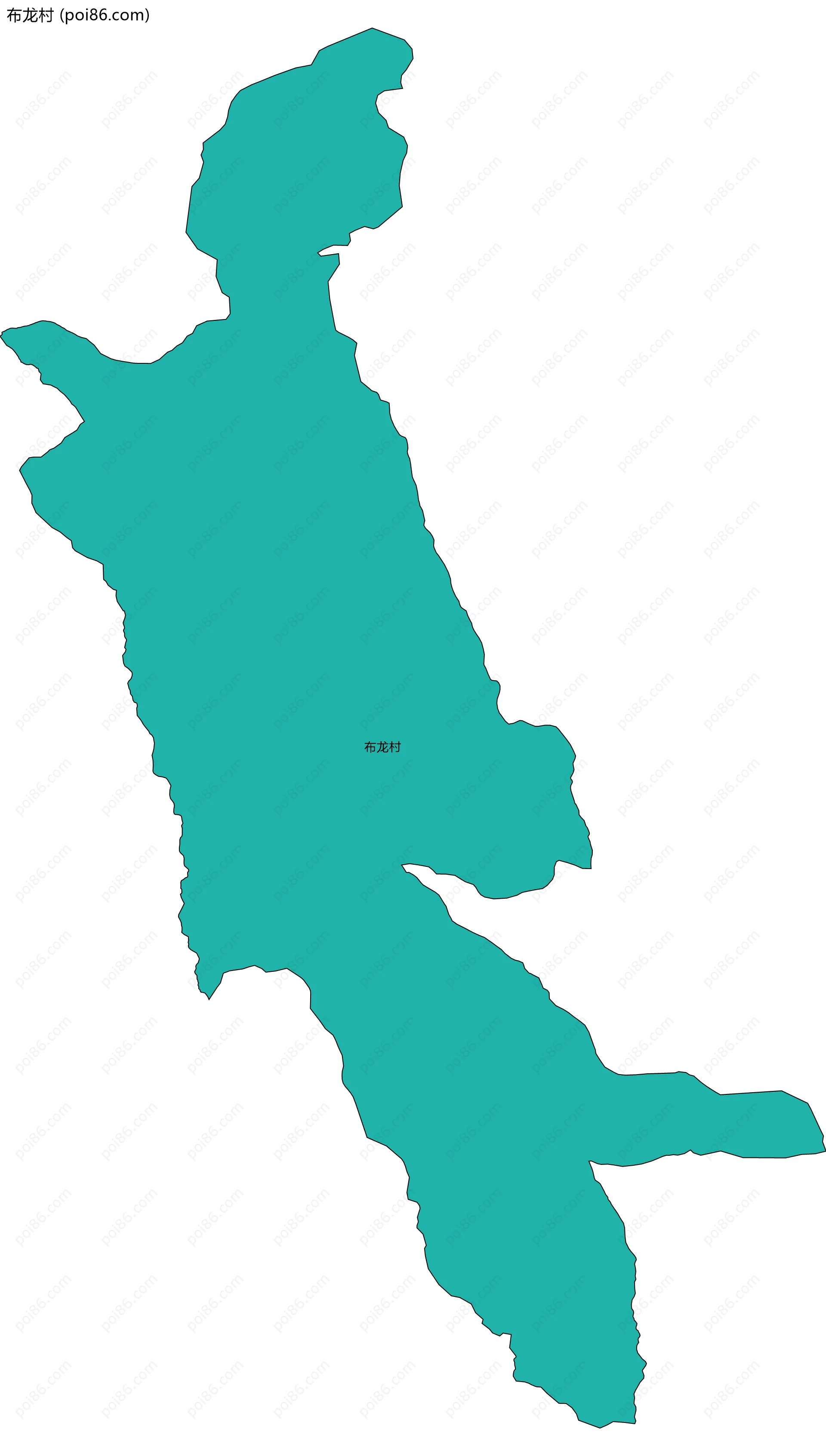 布龙村边界地图