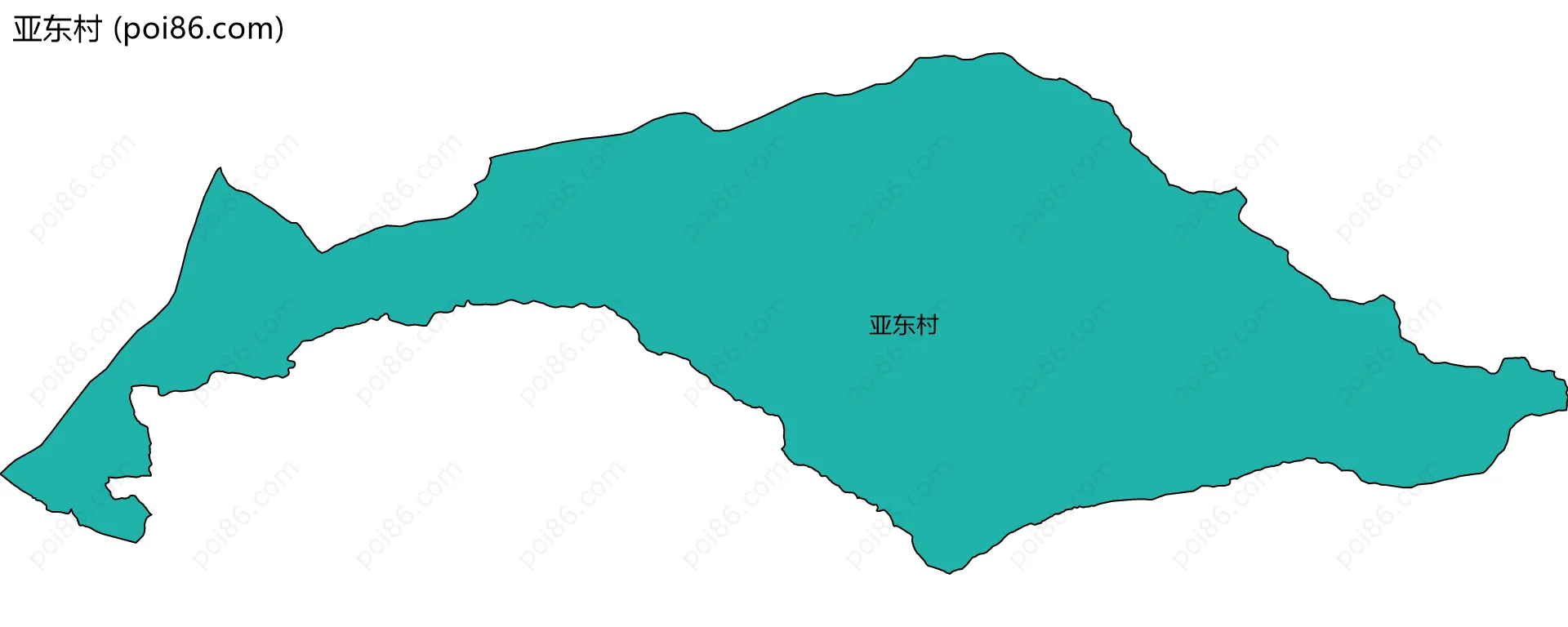 亚东村边界地图