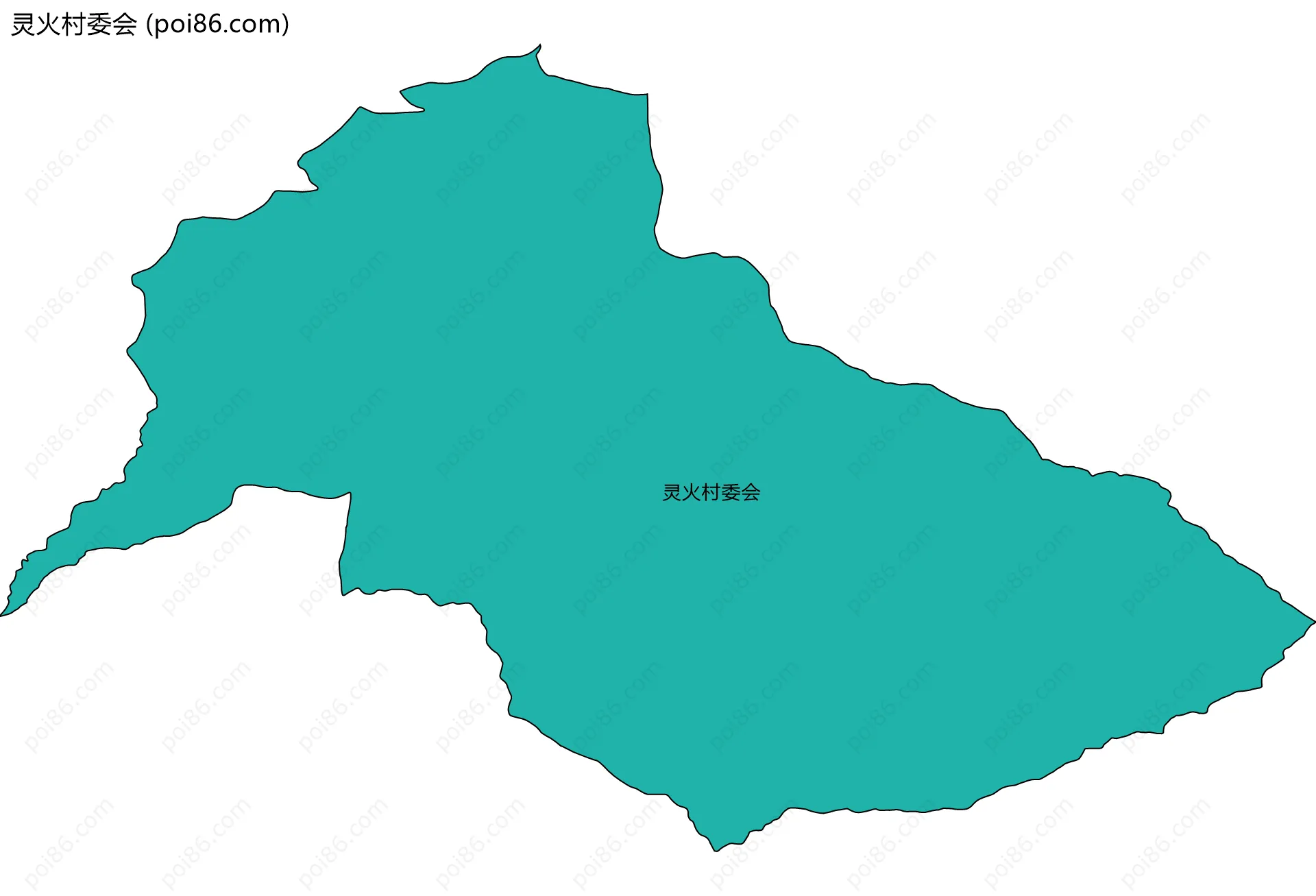 灵火村委会边界地图