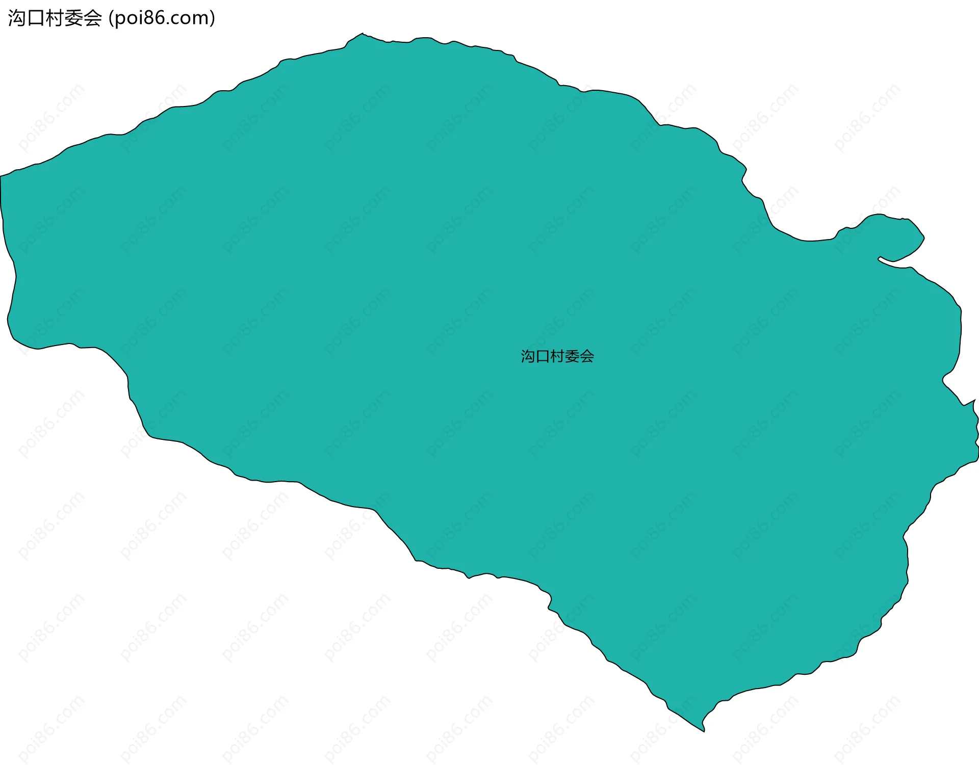 沟口村委会边界地图