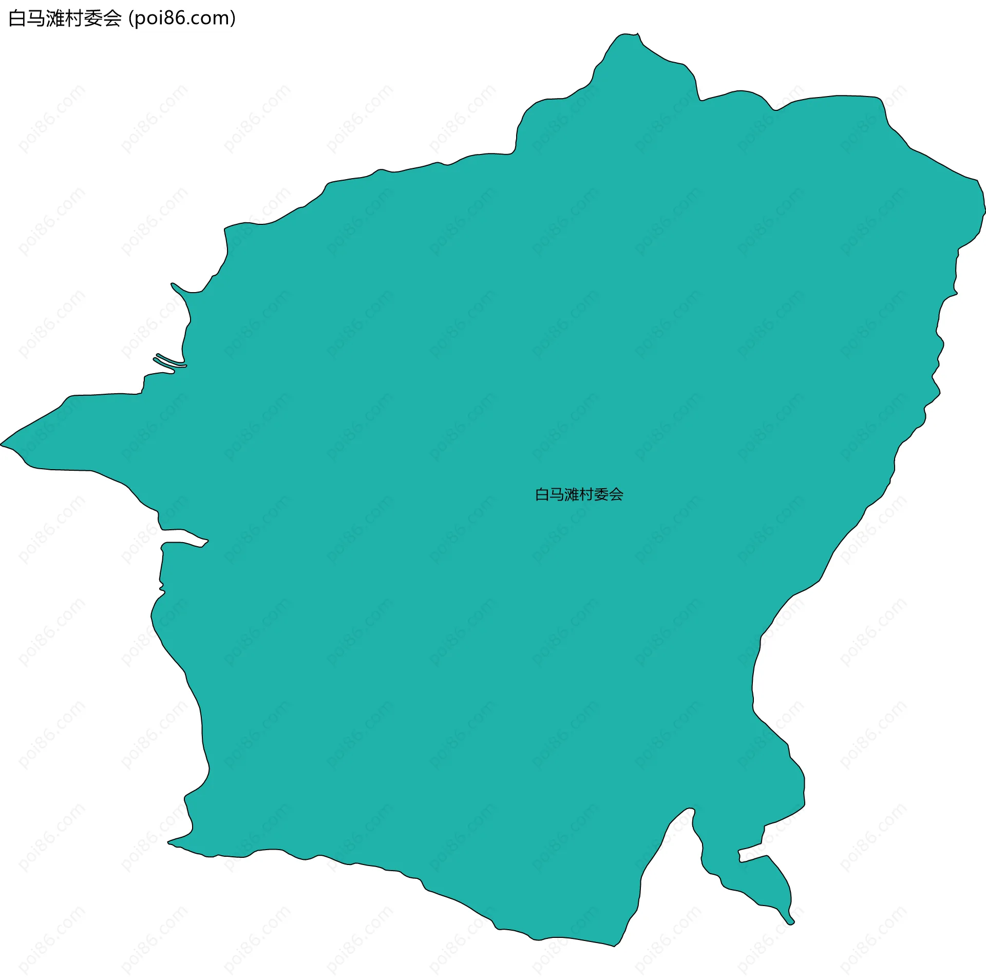 白马滩村委会边界地图