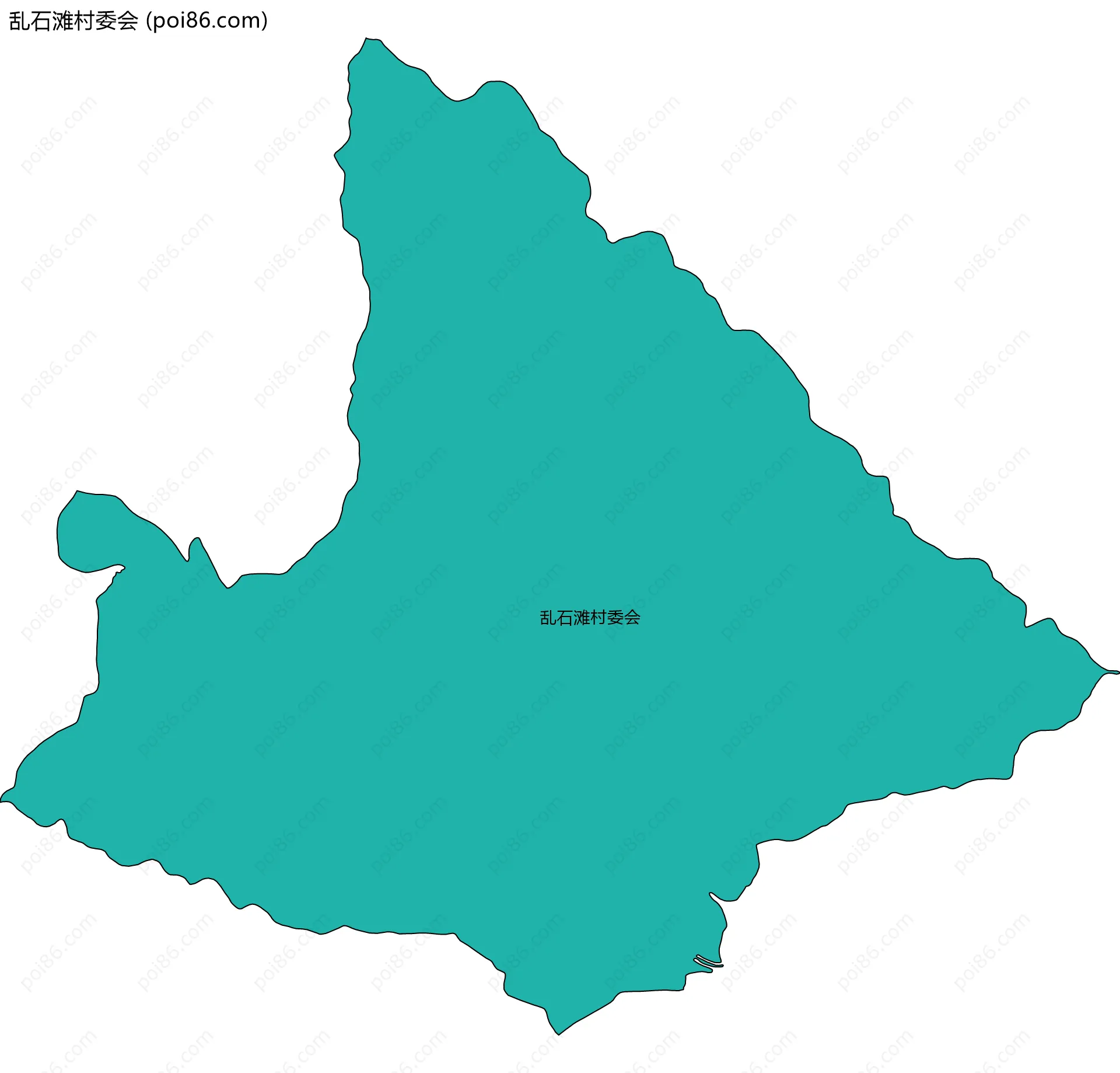 乱石滩村委会边界地图