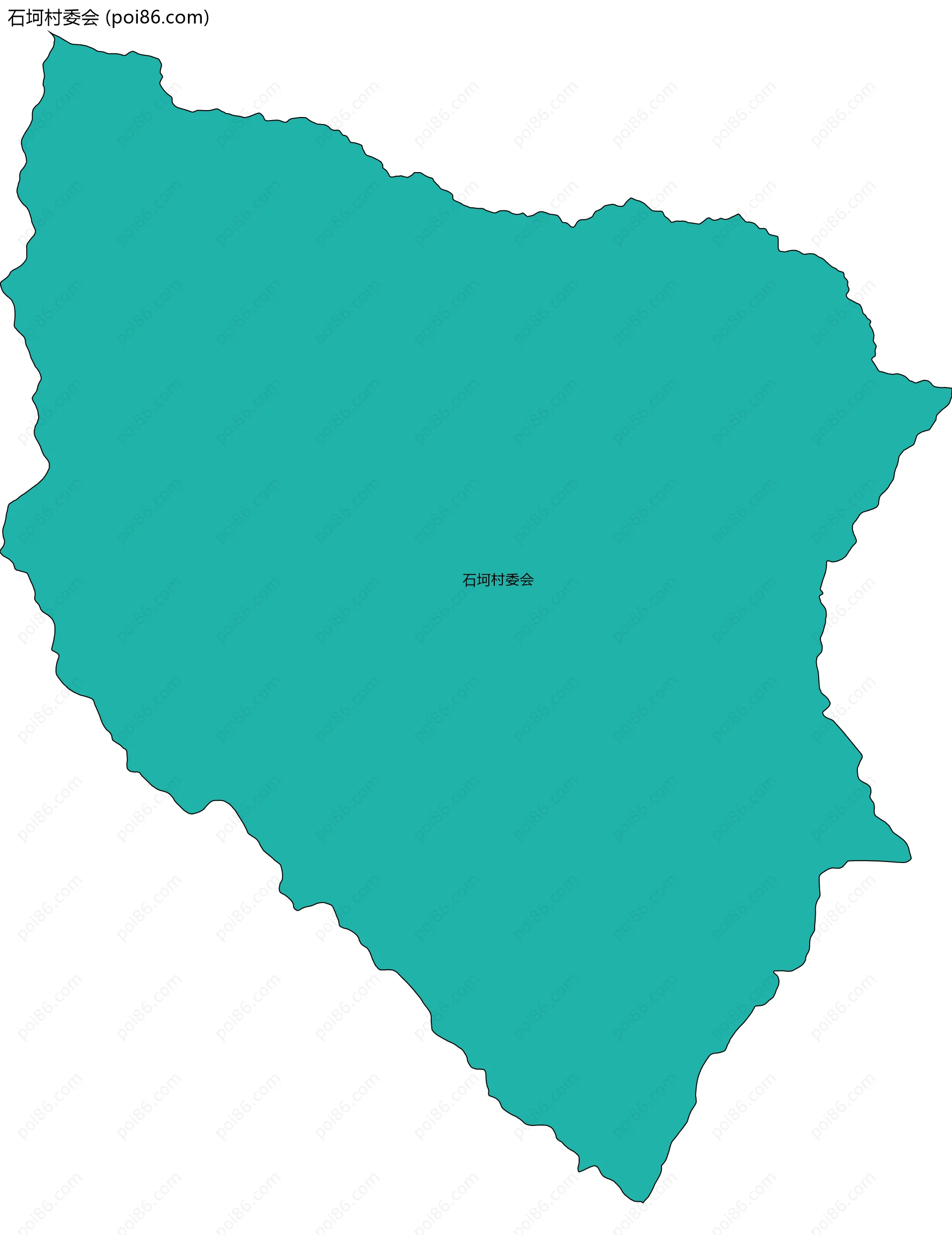 石坷村委会边界地图