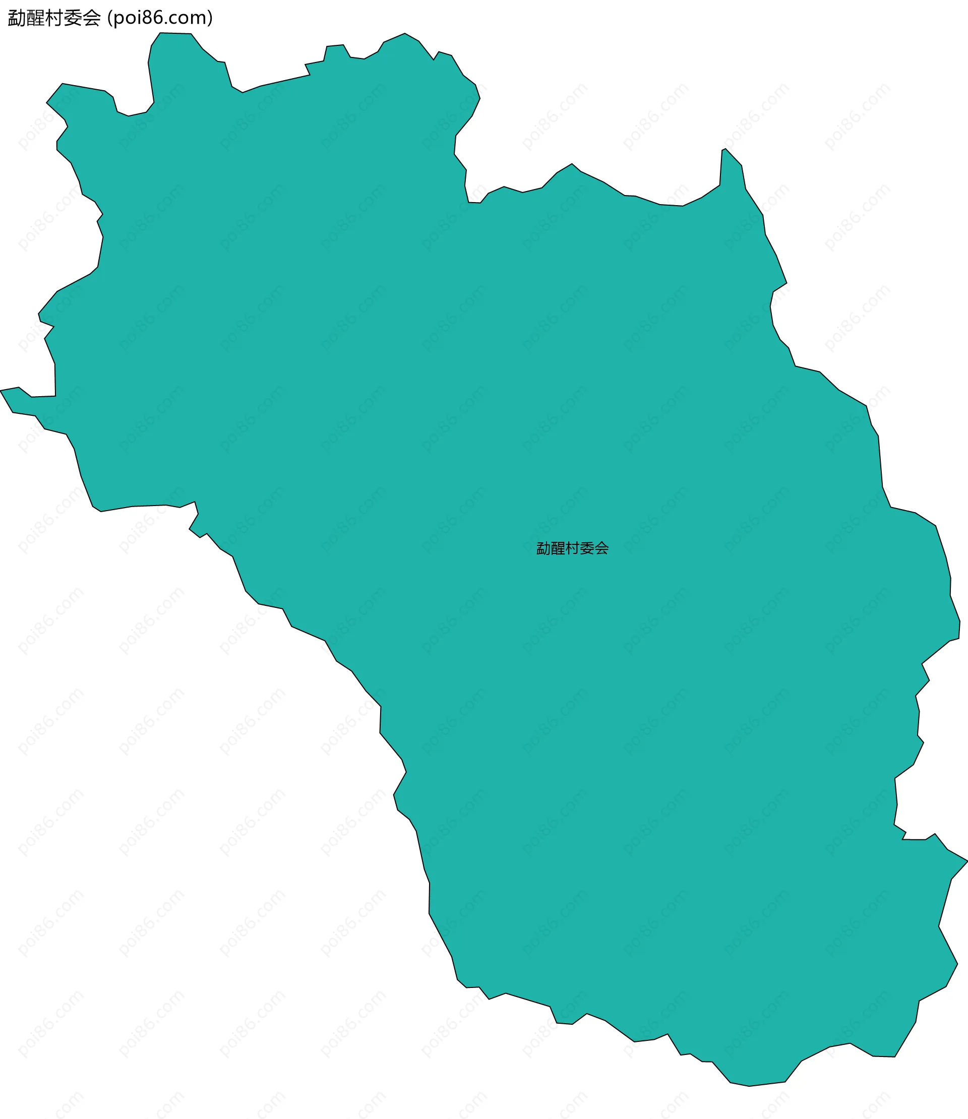 勐醒村委会边界地图