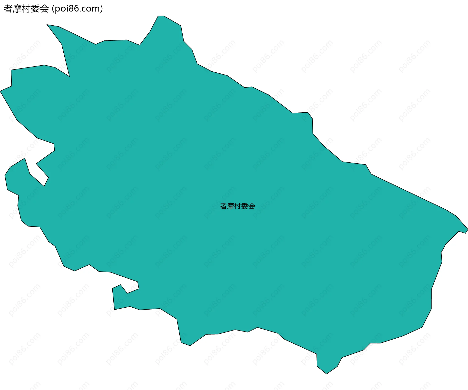 者摩村委会边界地图