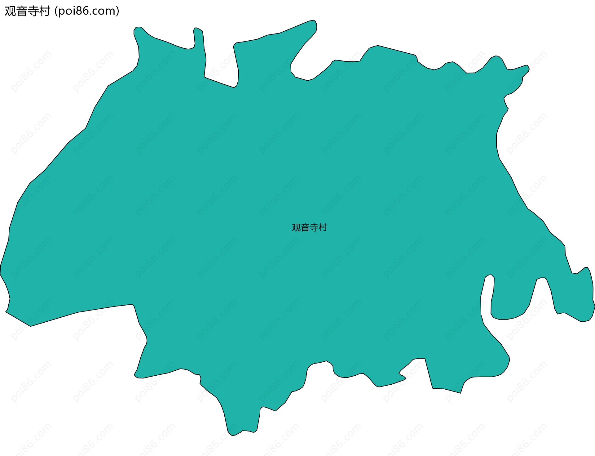 观音寺村边界地图