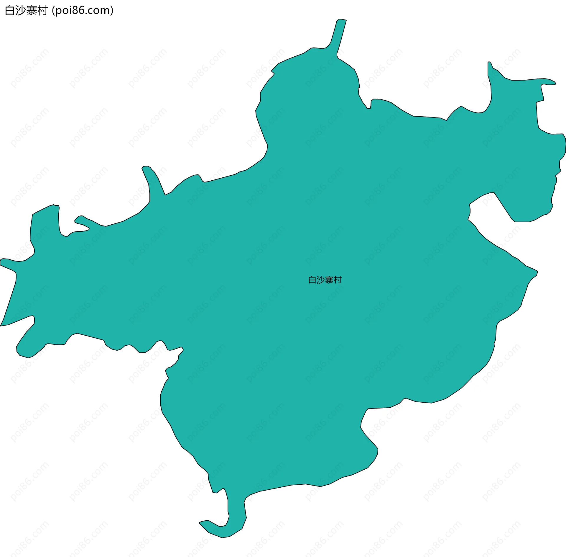 白沙寨村边界地图