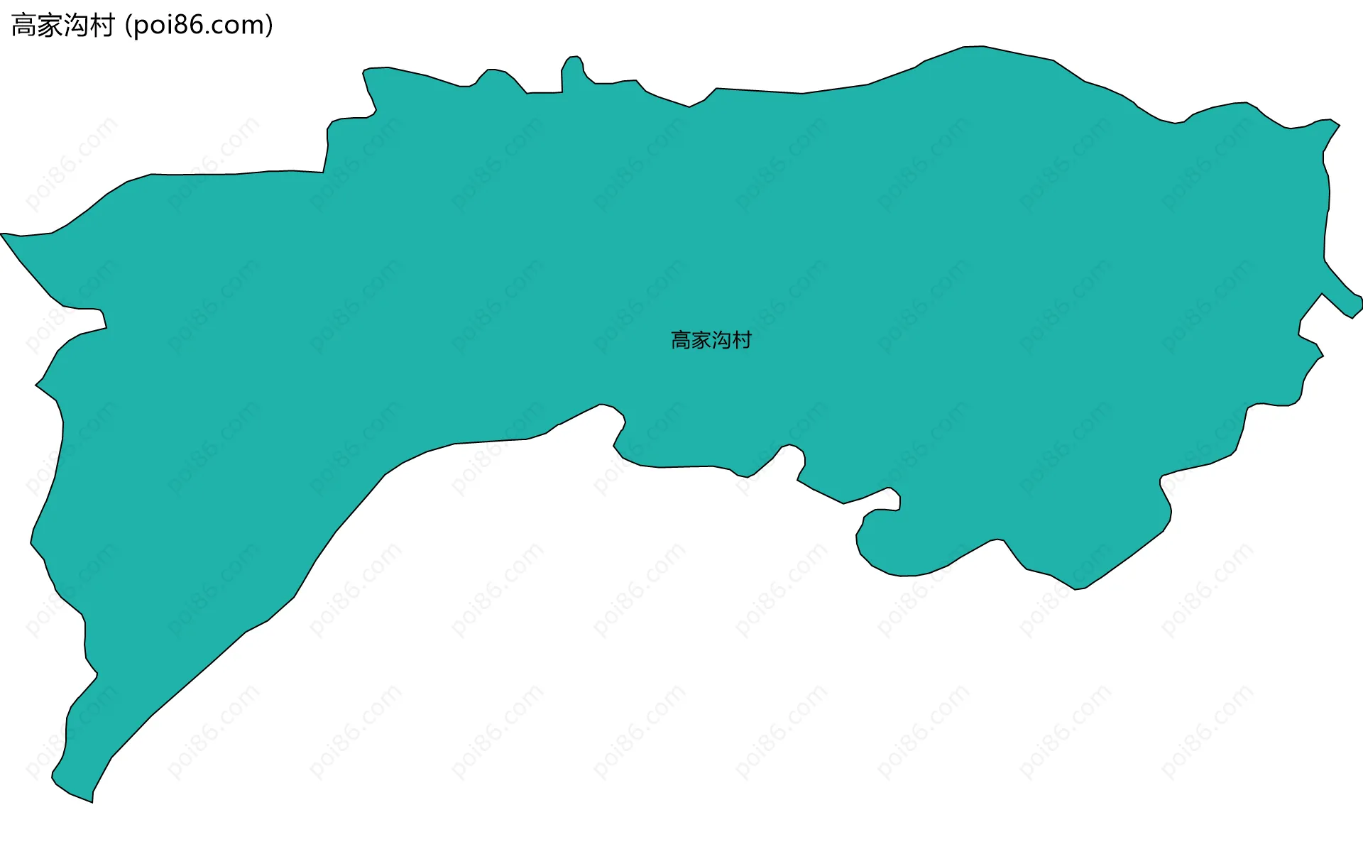 高家沟村边界地图