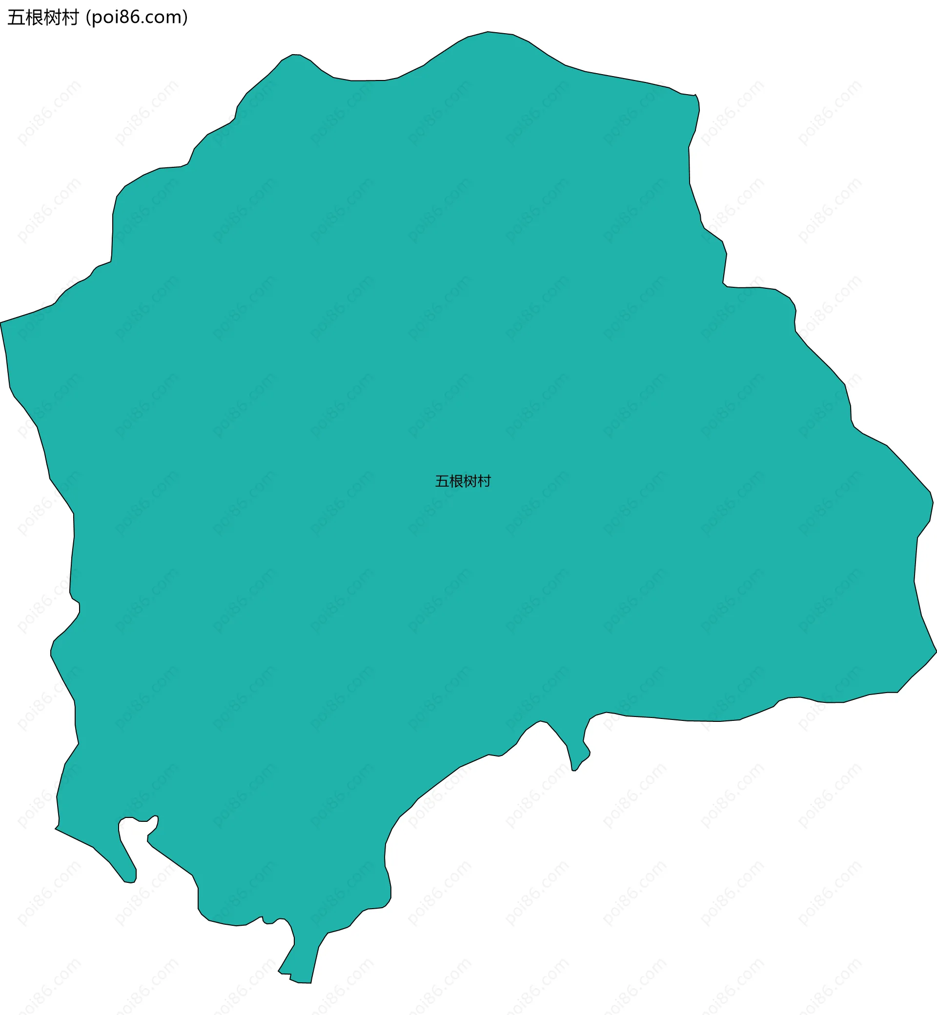 五根树村边界地图