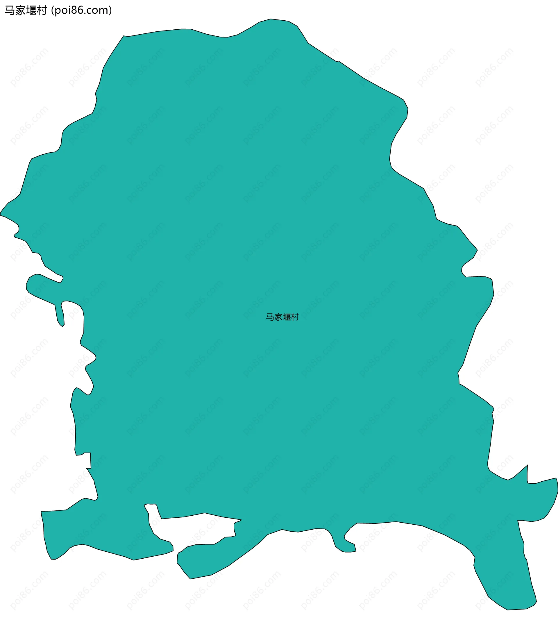 马家堰村边界地图