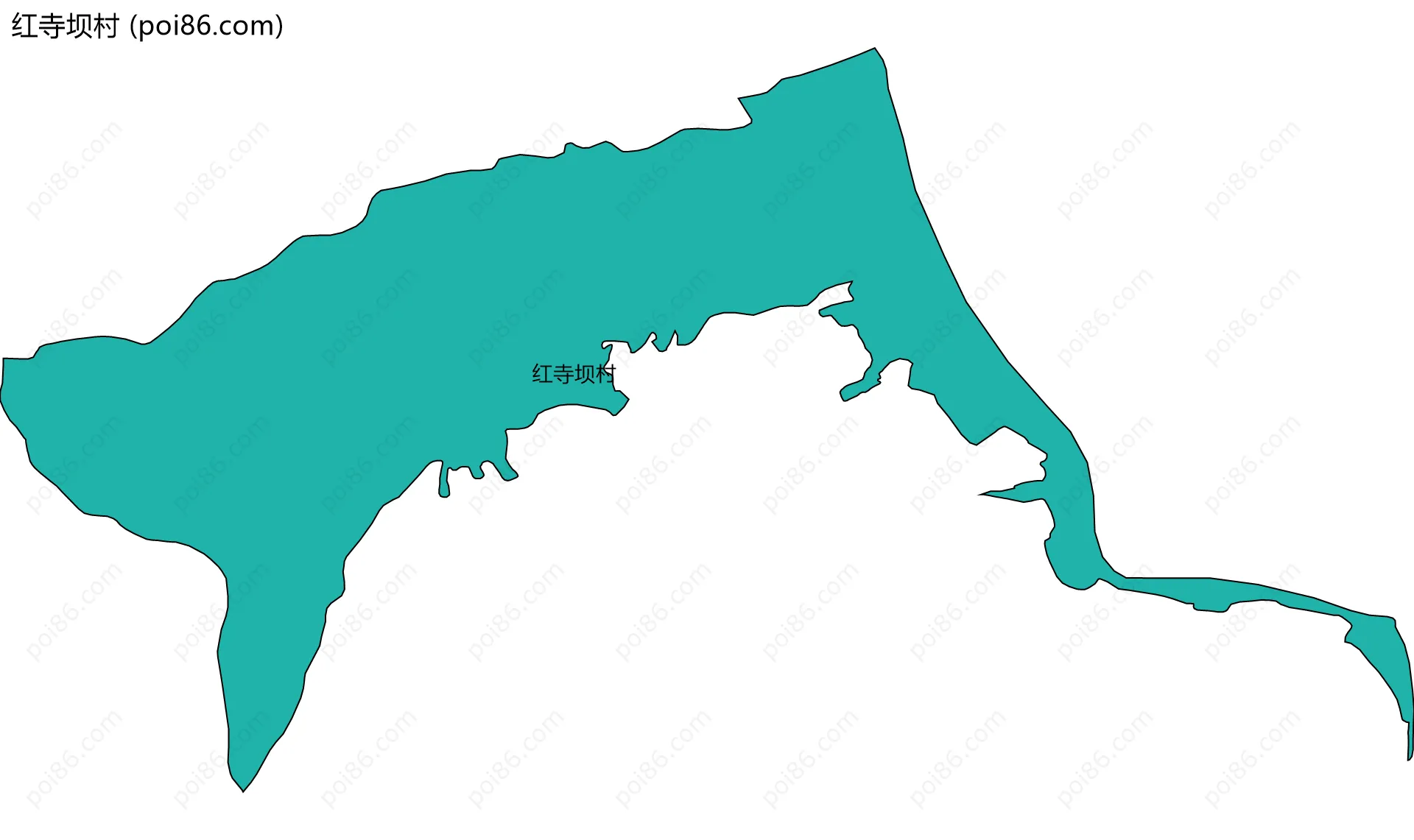 红寺坝村边界地图
