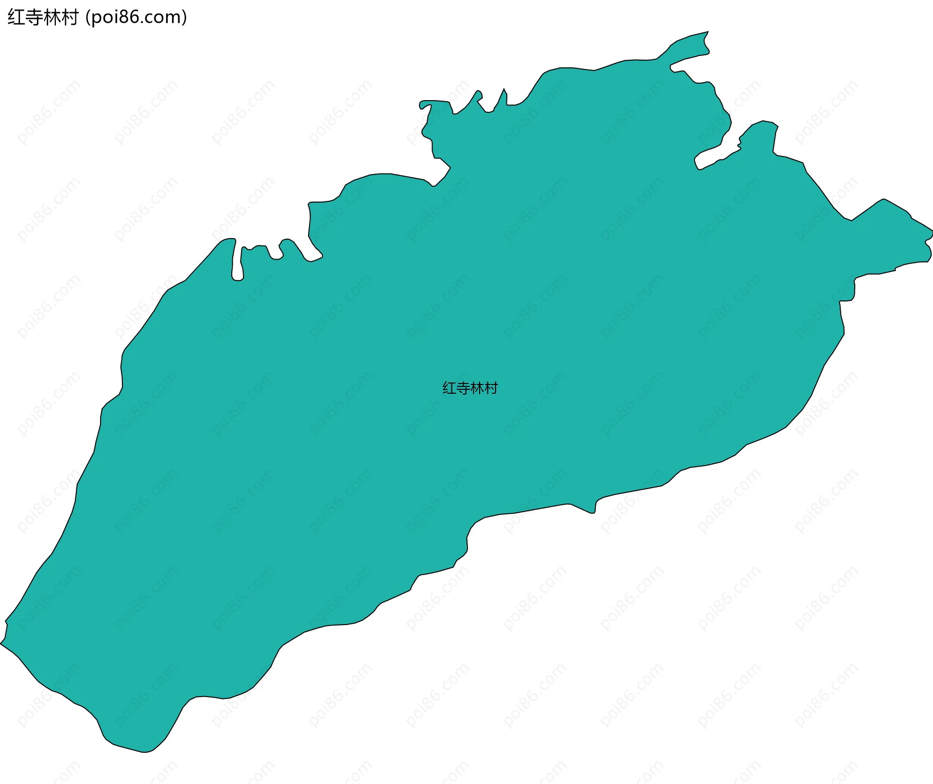 红寺林村边界地图