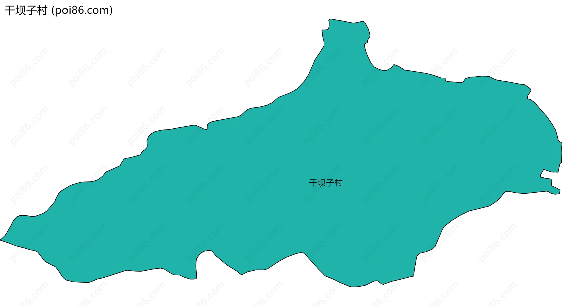 干坝子村边界地图