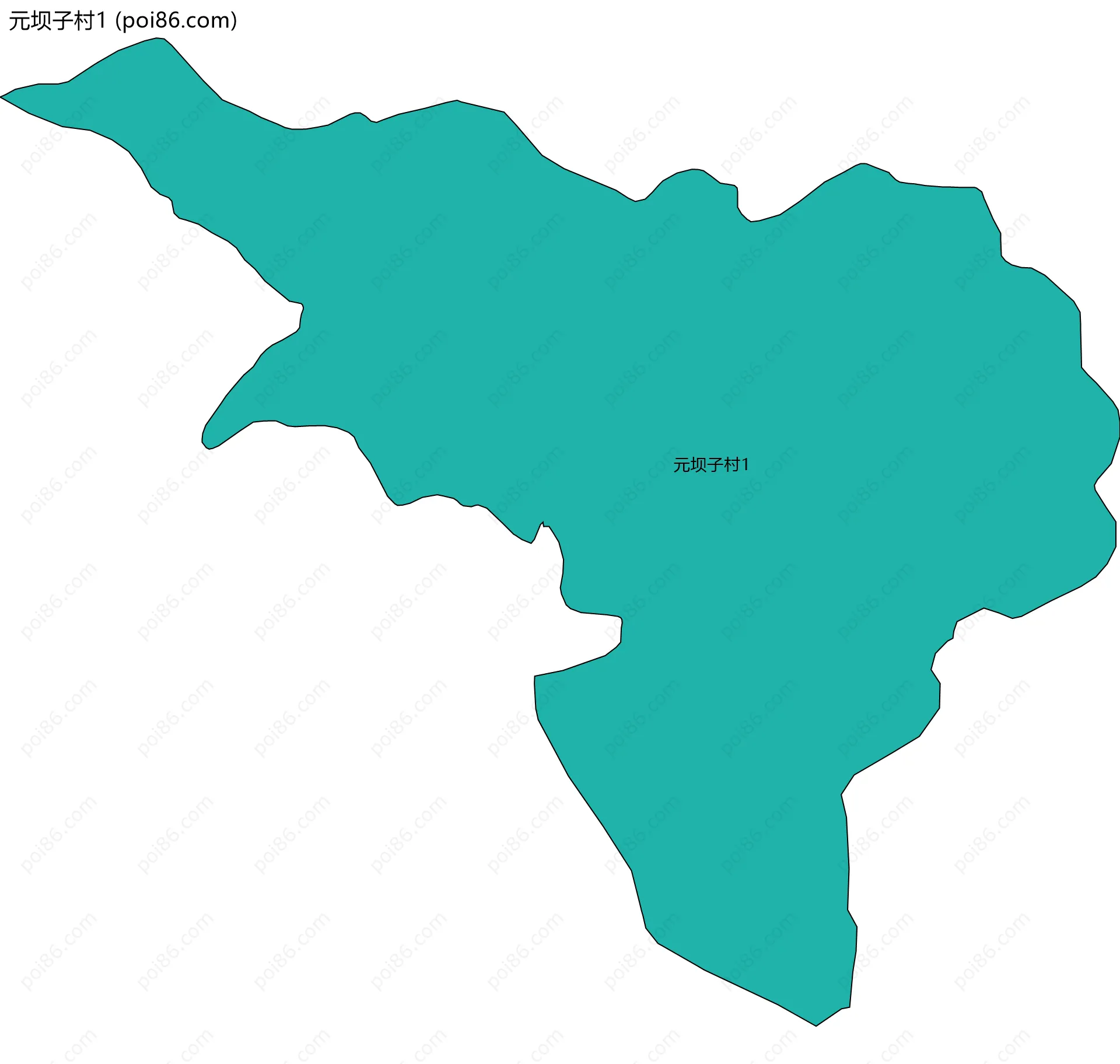 元坝子村1边界地图