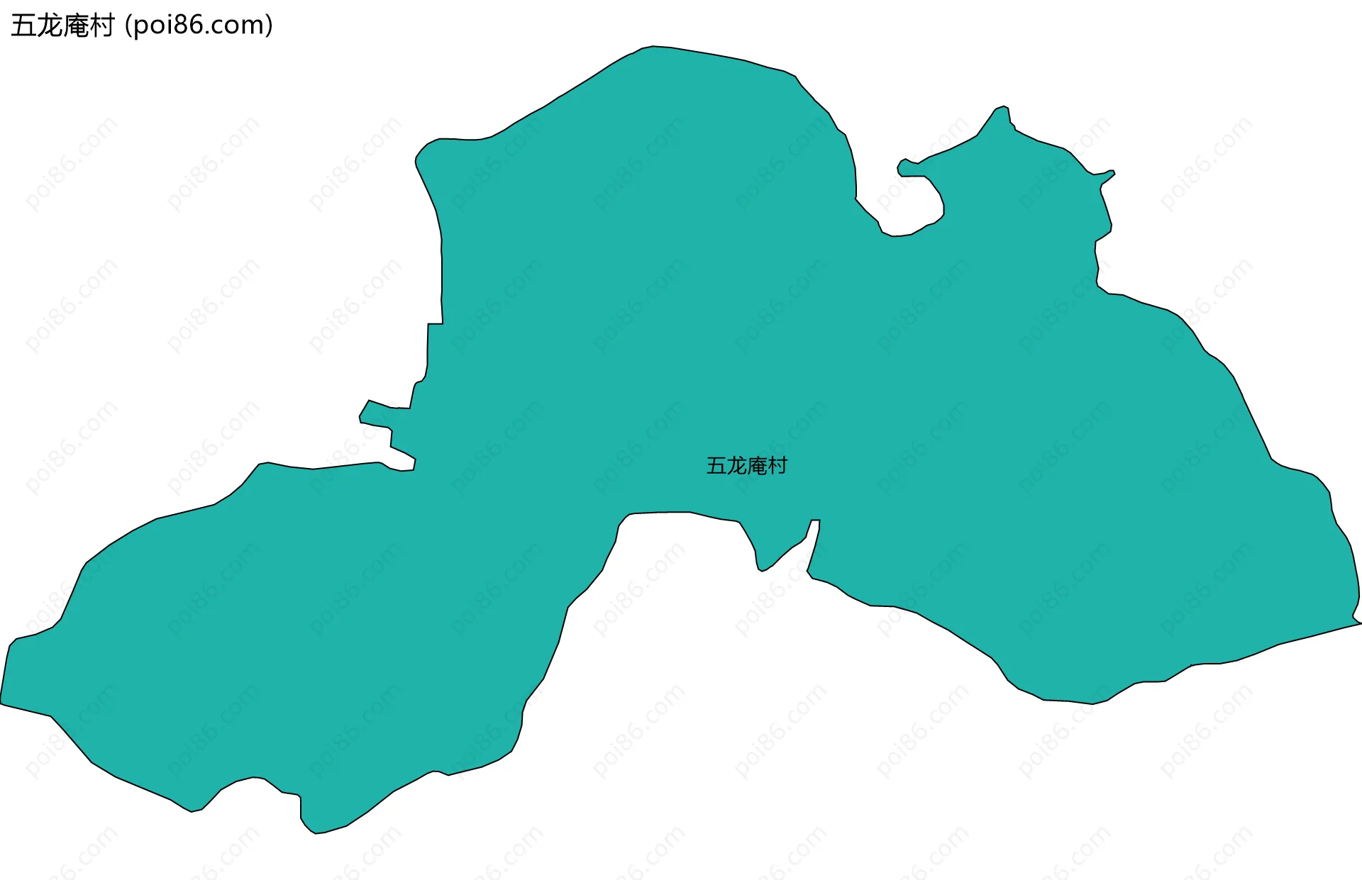 五龙庵村边界地图