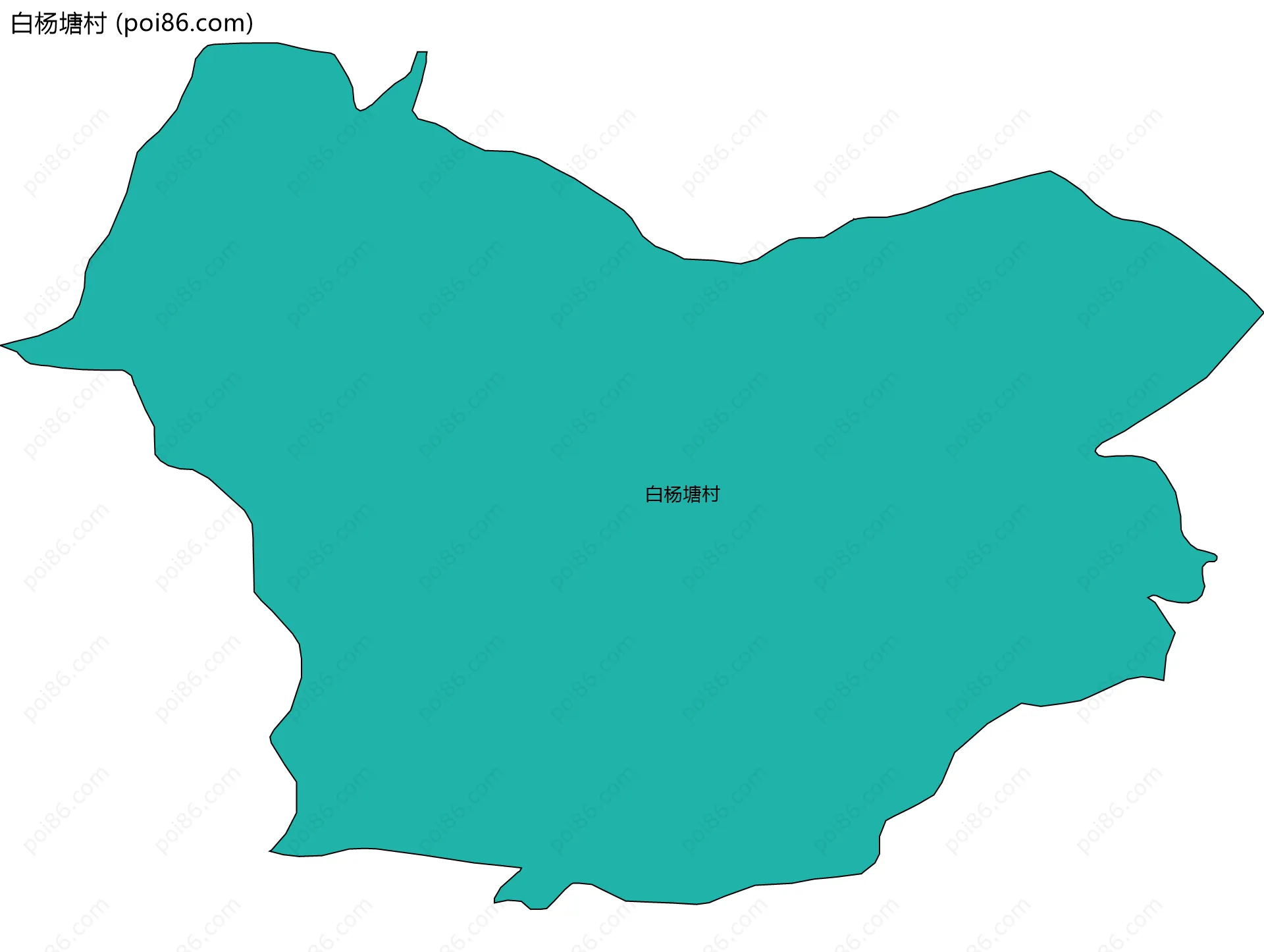 白杨塘村边界地图