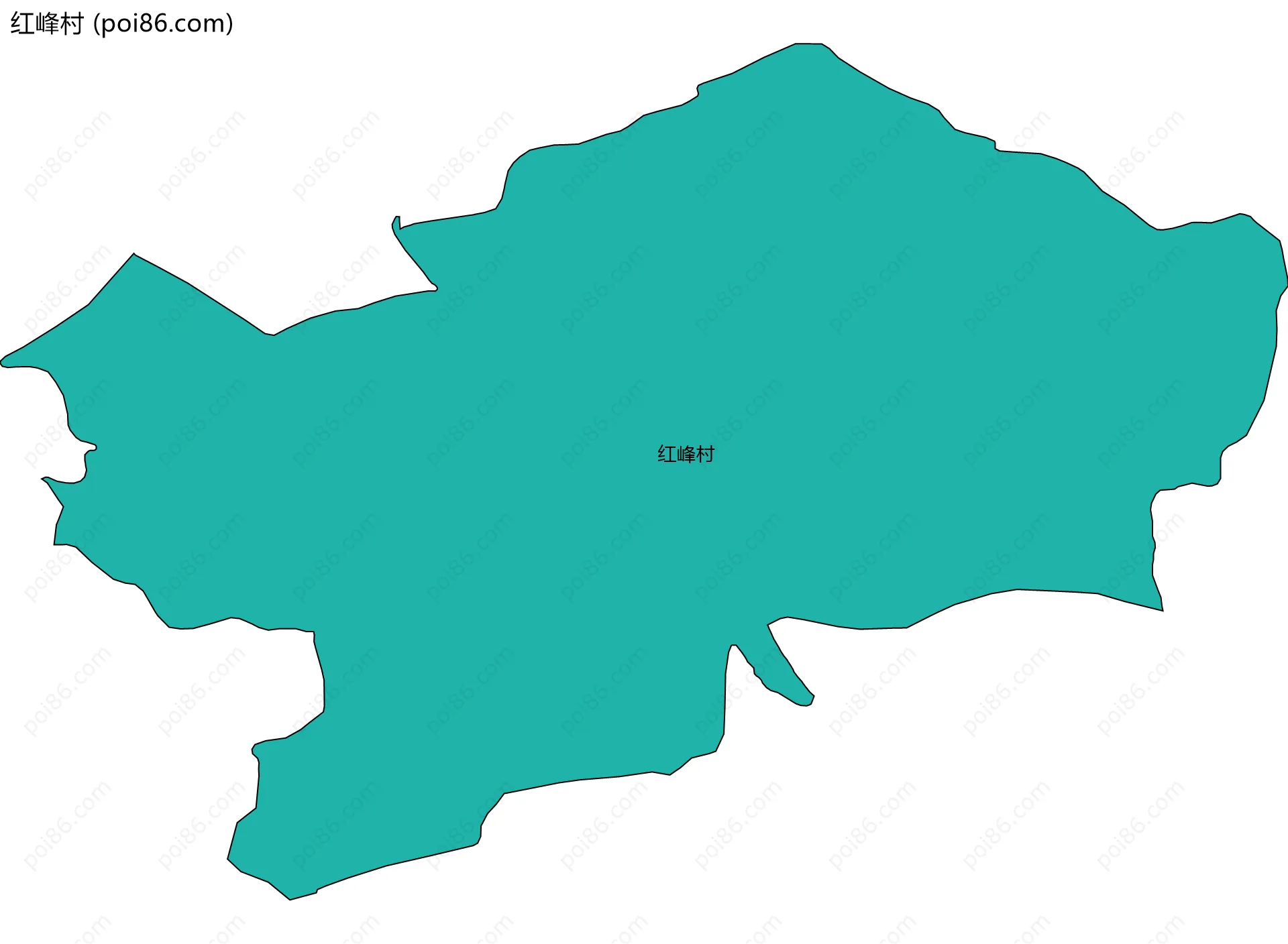 红峰村边界地图