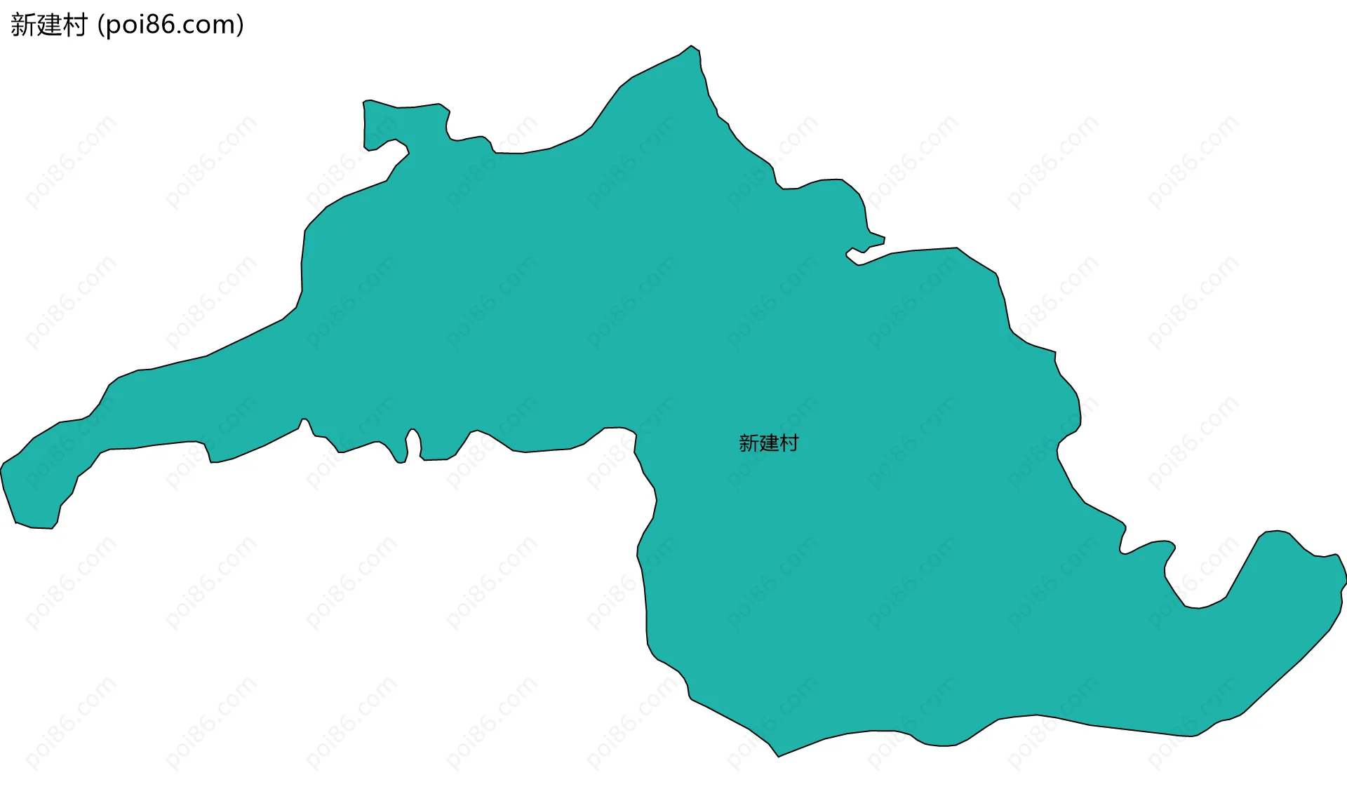 新建村边界地图