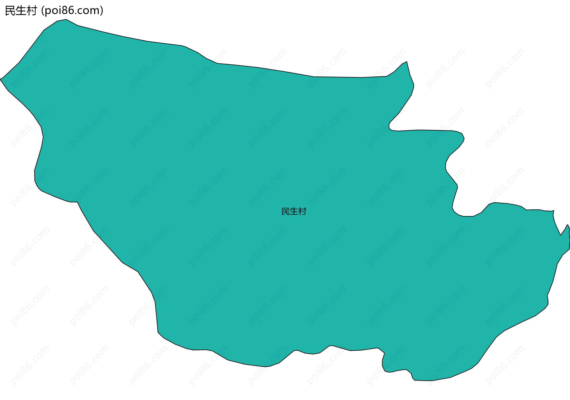 民生村边界地图