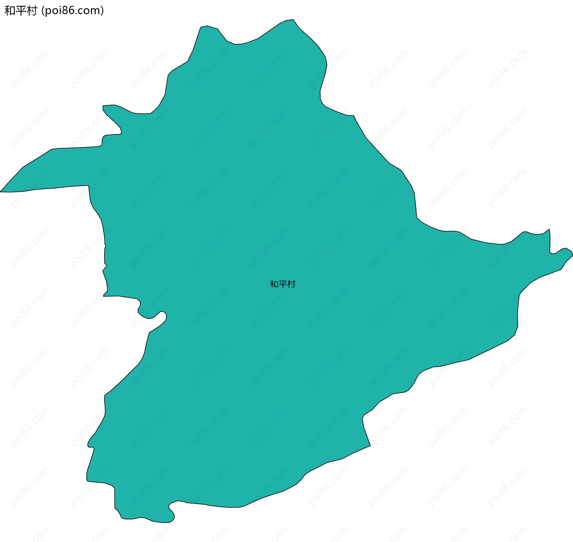 和平村边界地图