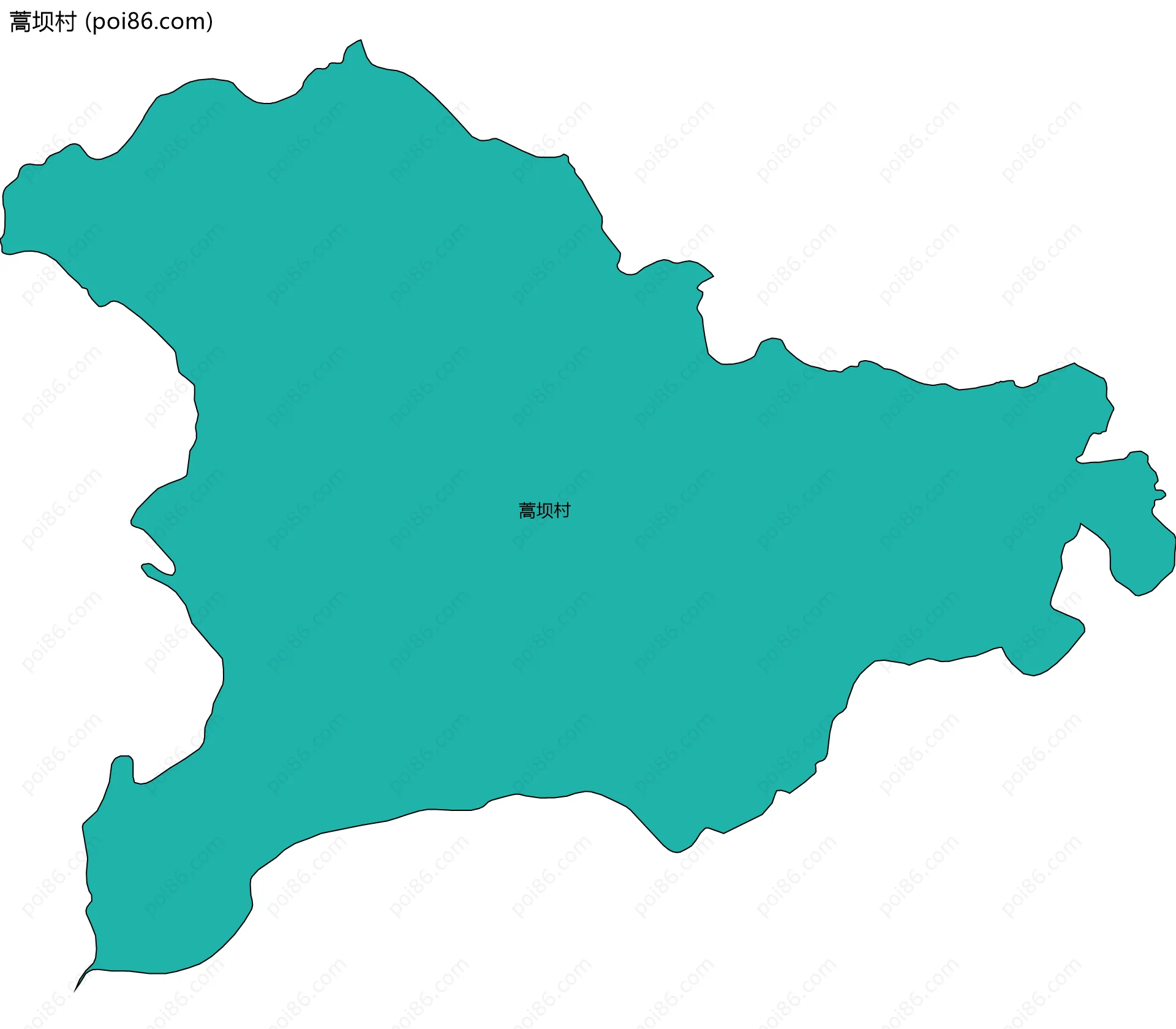 蒿坝村边界地图