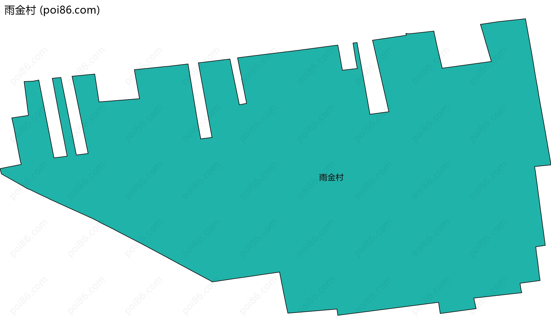 雨金村边界地图
