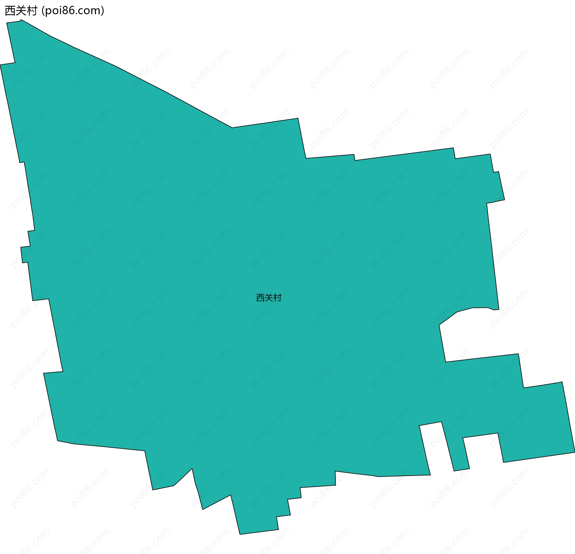 西关村边界地图