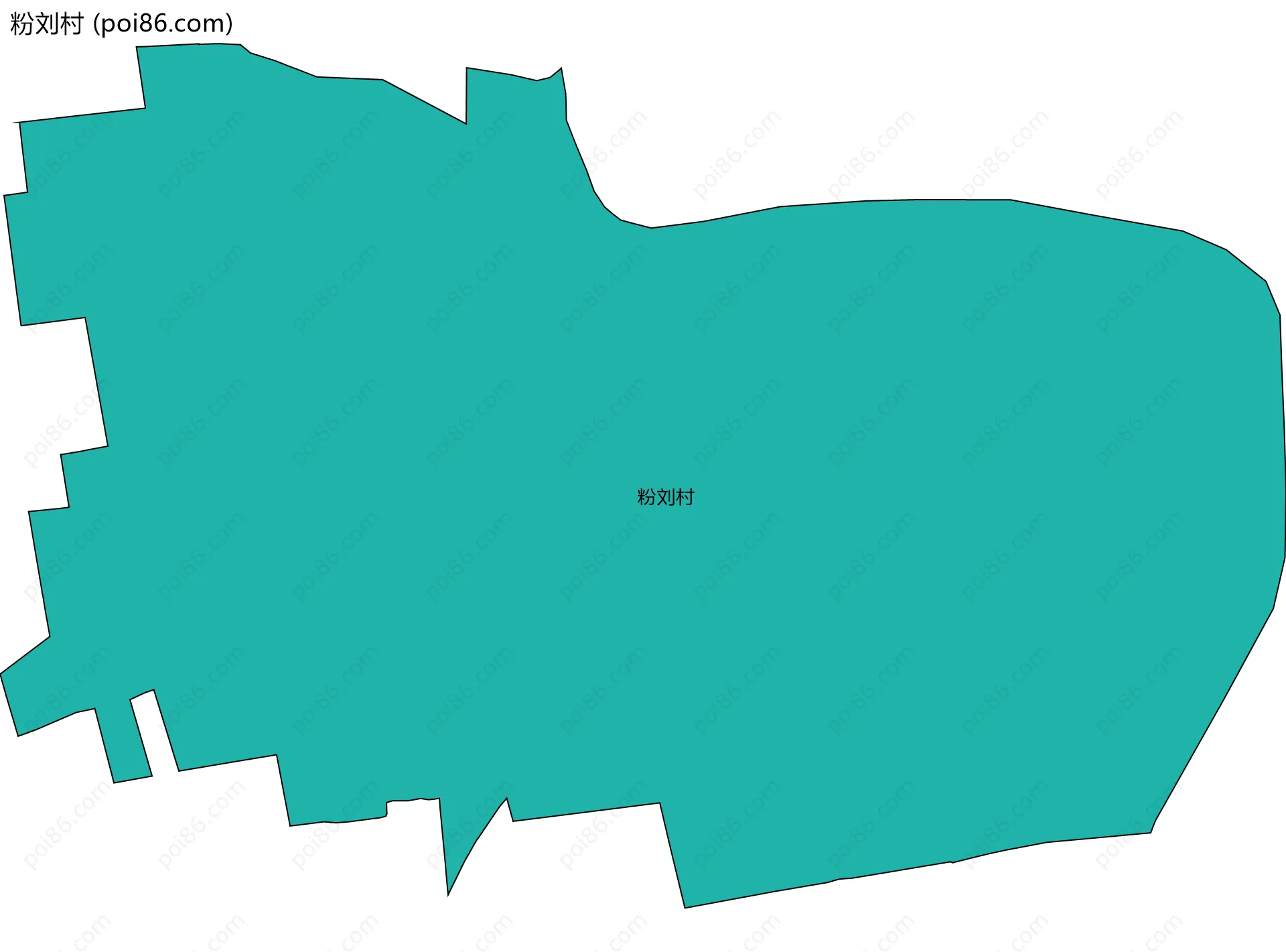粉刘村边界地图