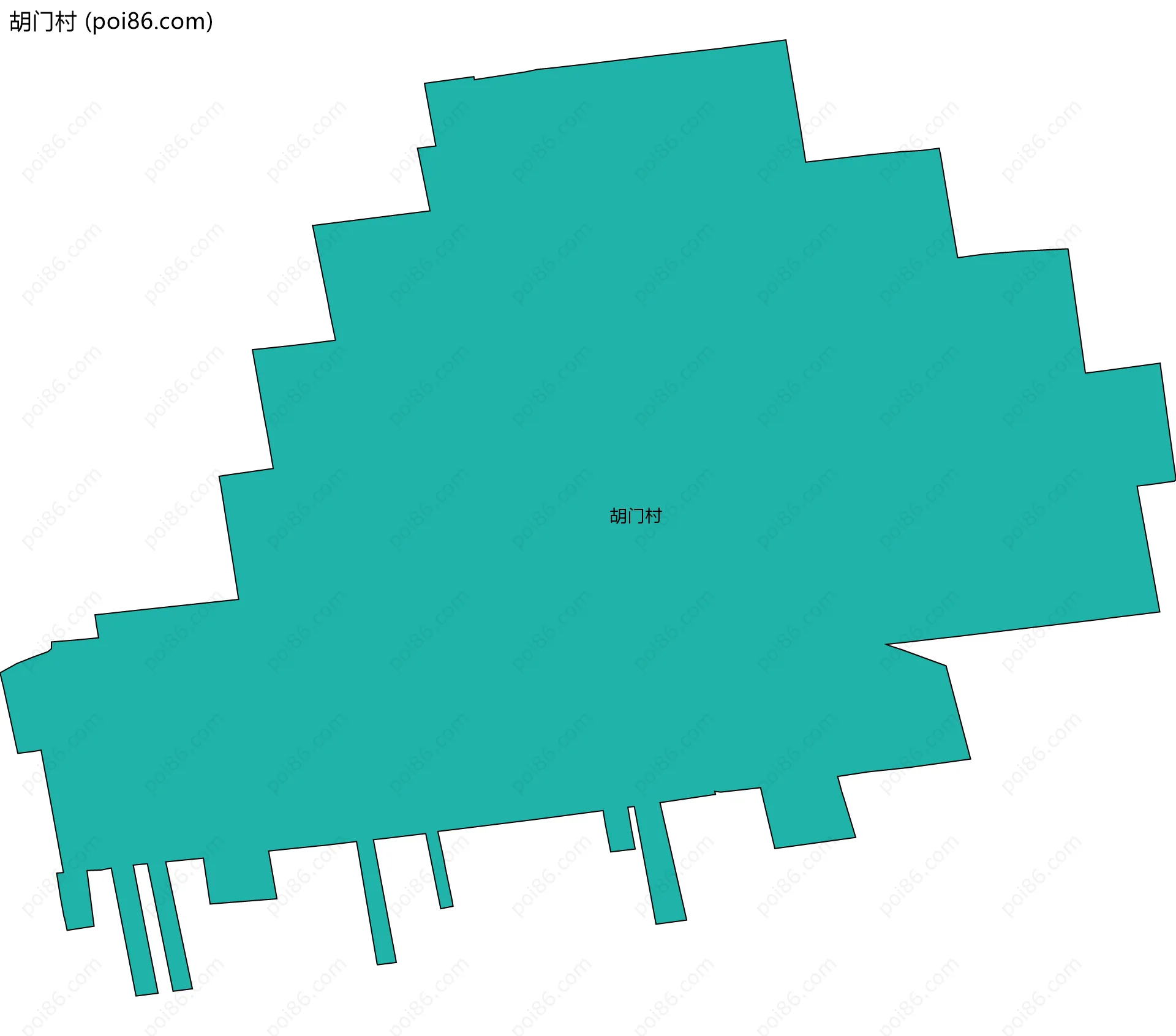 胡门村边界地图