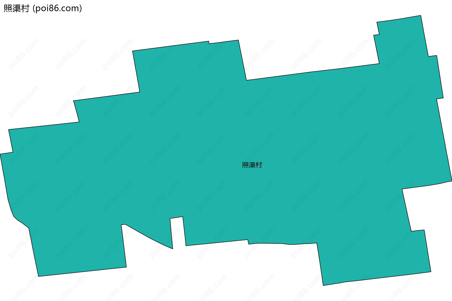 照渠村边界地图
