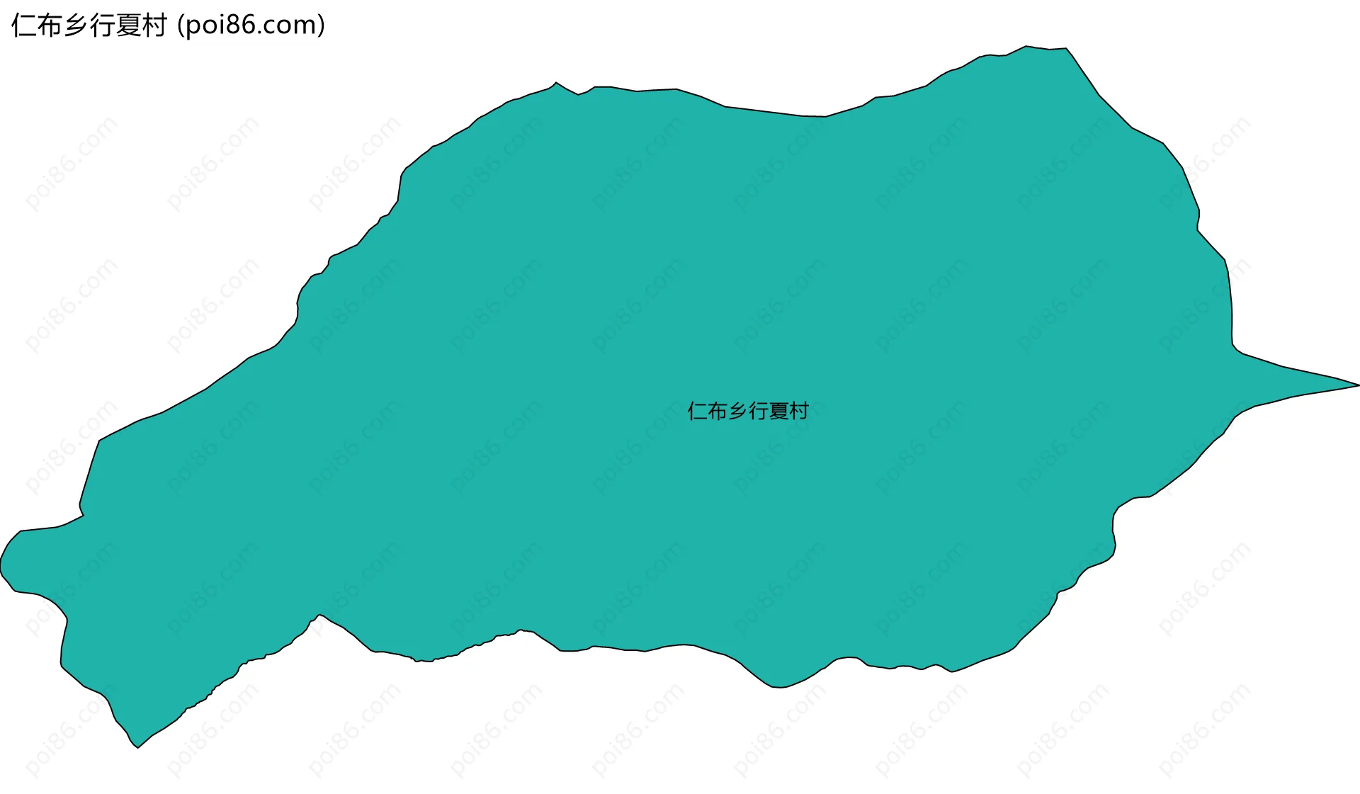 仁布乡行夏村边界地图