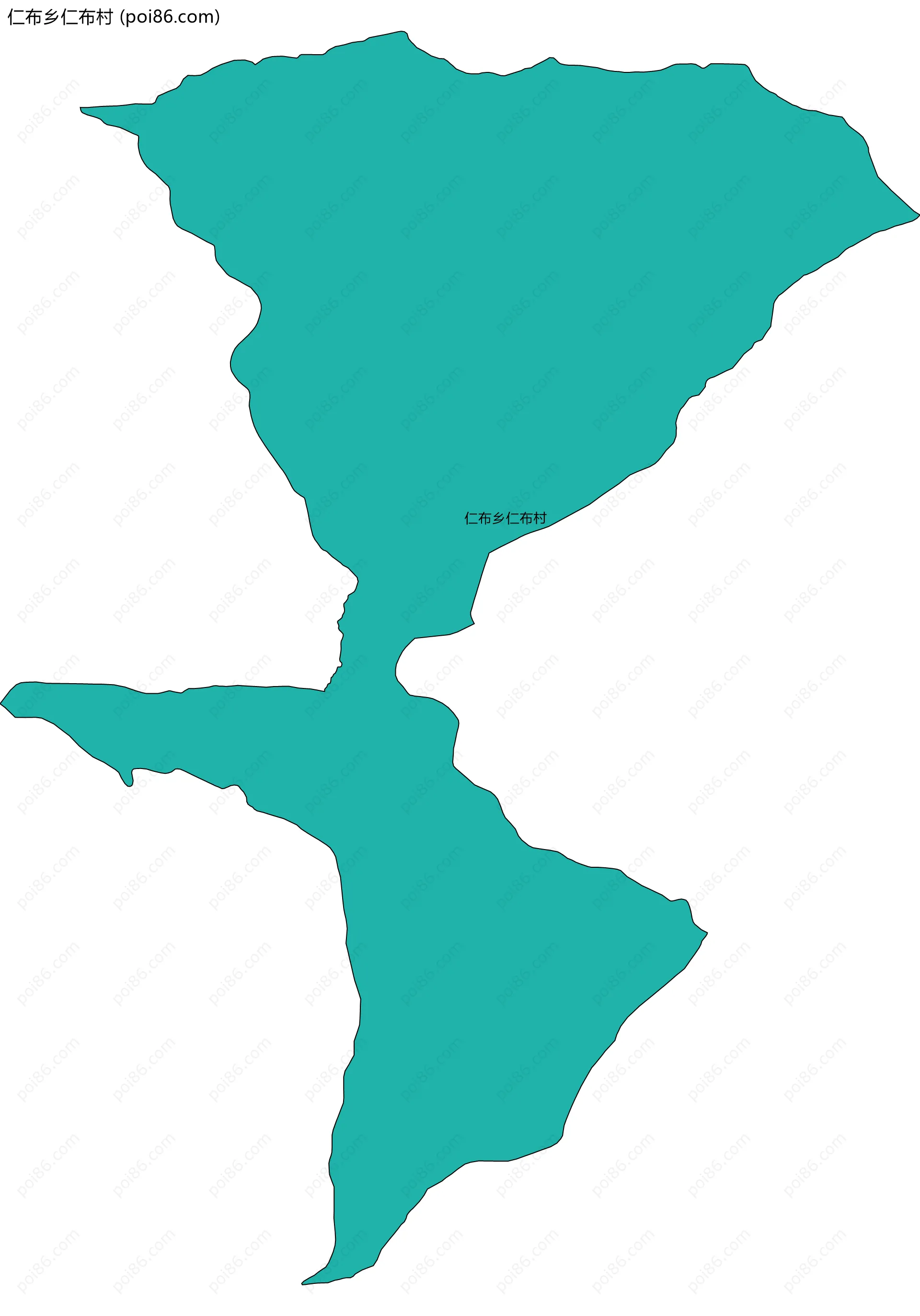 仁布乡仁布村边界地图