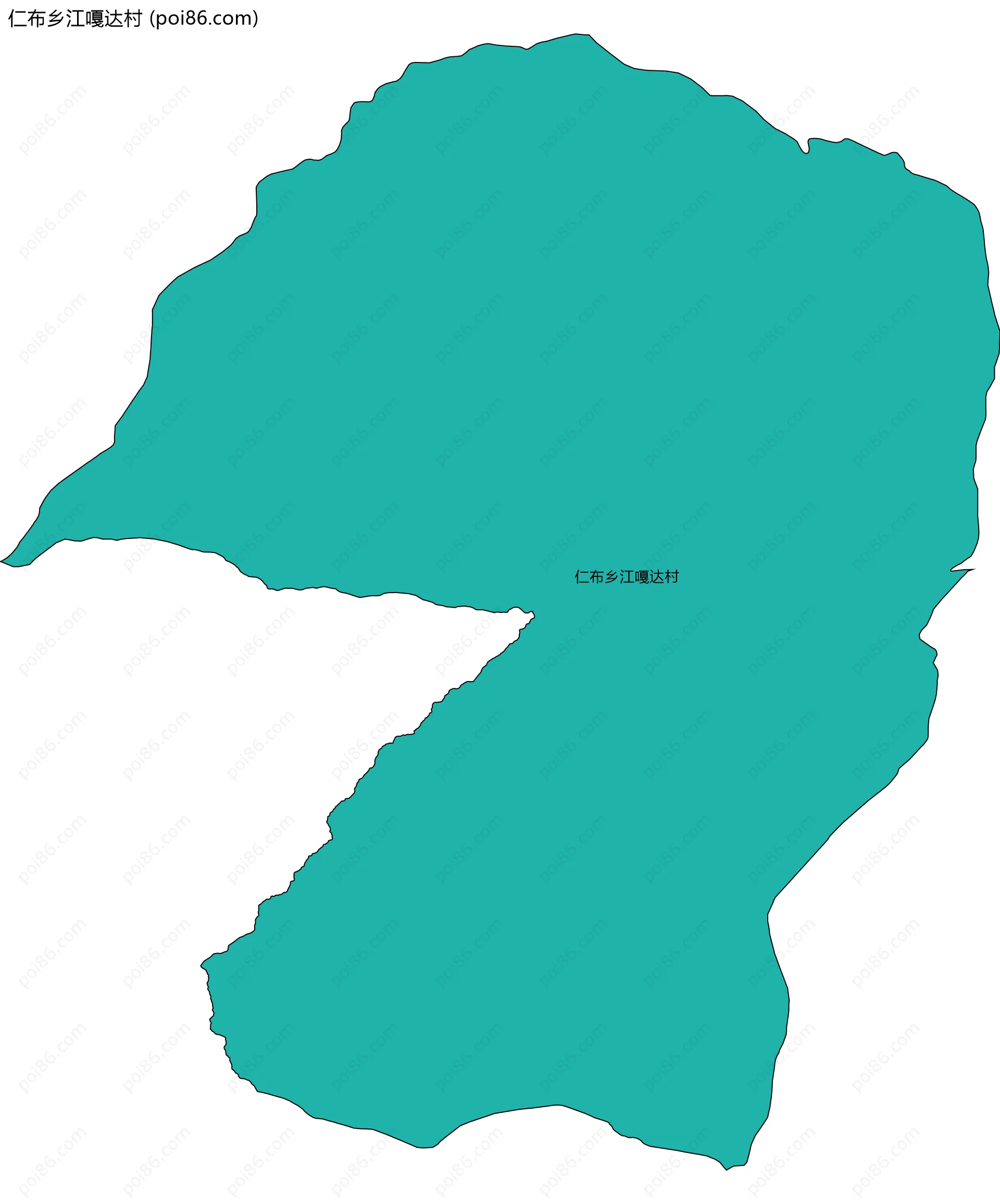 仁布乡江嘎达村边界地图