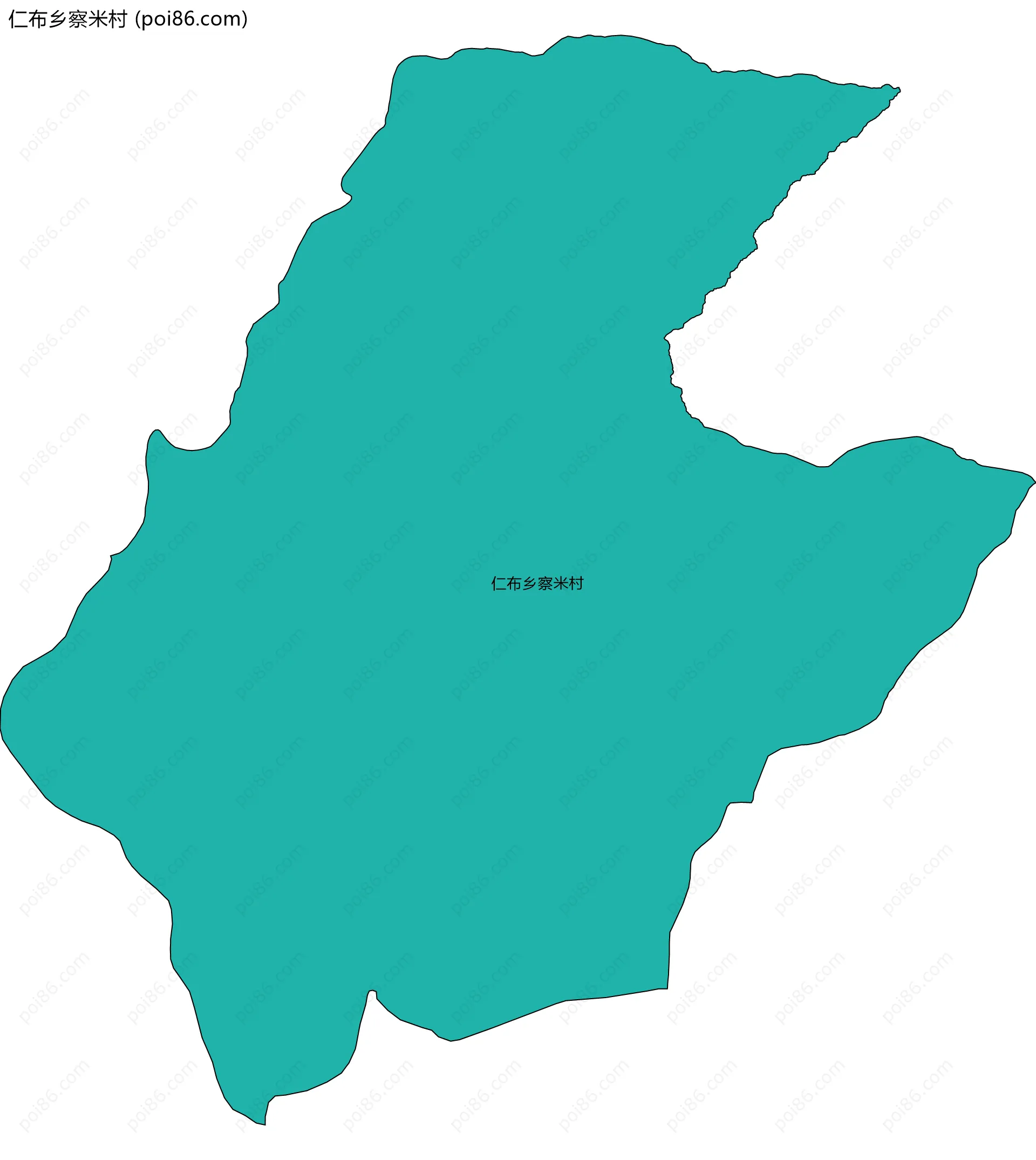 仁布乡察米村边界地图