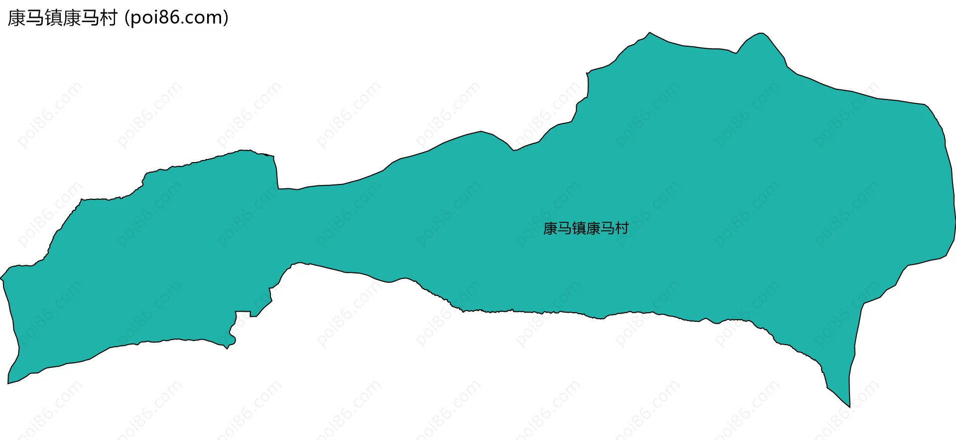 康马镇康马村边界地图